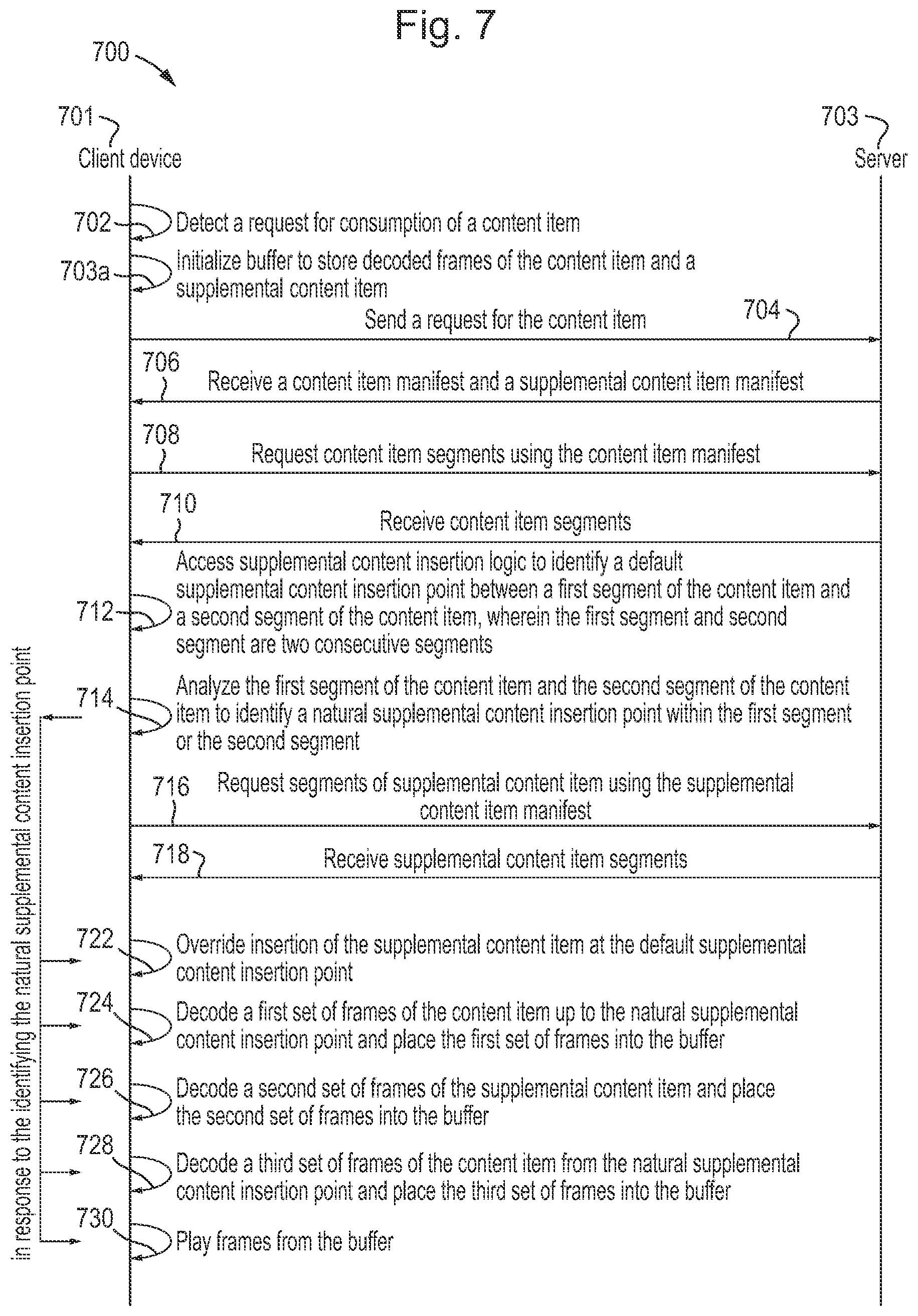 Patent US12568258 Figure 10 – Seamlessly inserting a supplemental content item into a content item