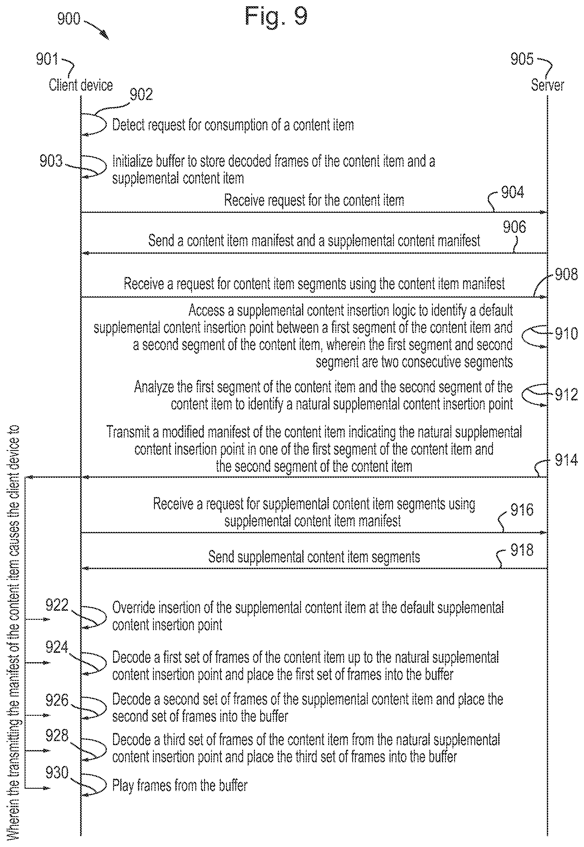 Patent US12568258 Figure 12 – Seamlessly inserting a supplemental content item into a content item