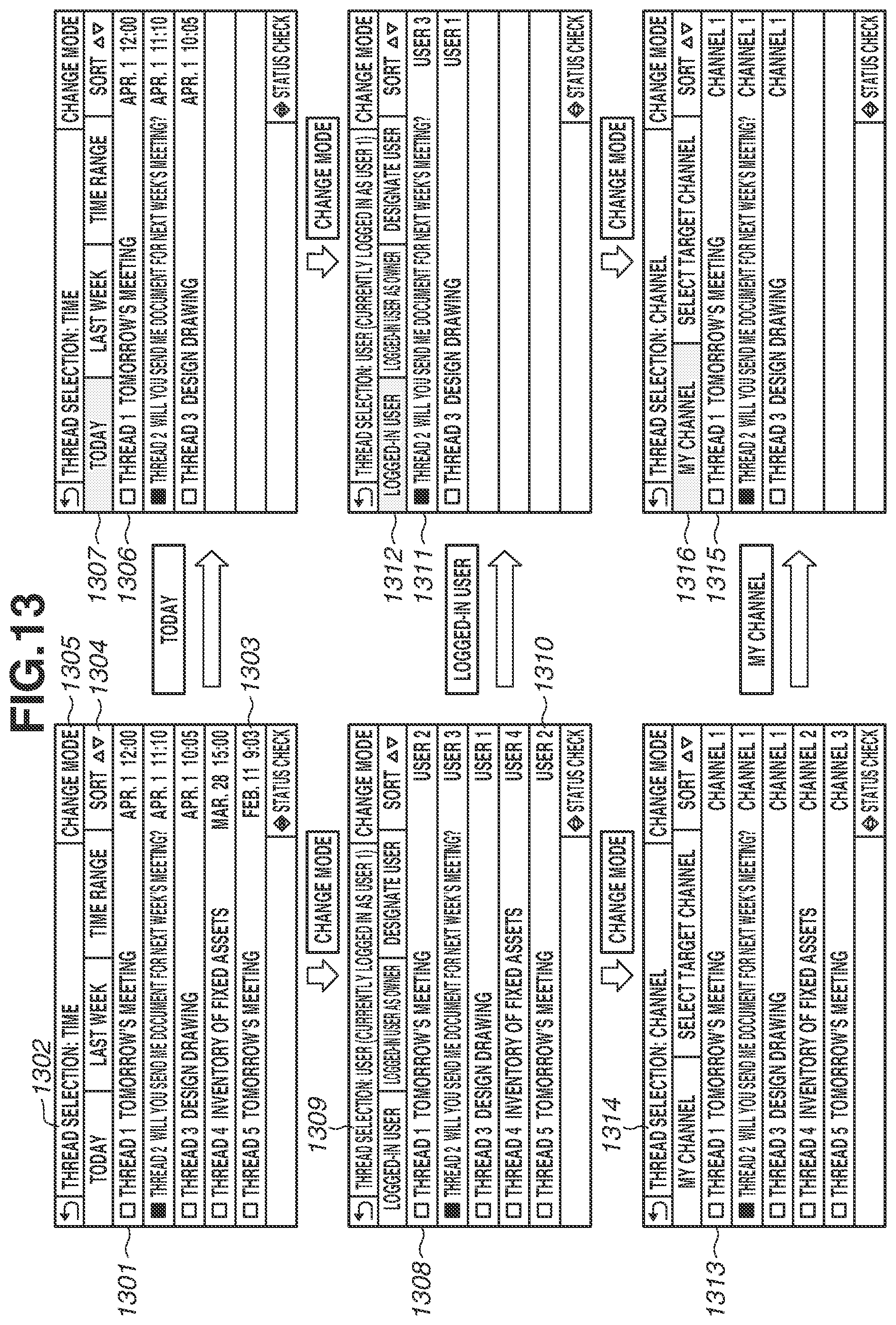 Patent US12568280 Figure 14 – Image processing apparatus and method for posting scanned document data to chat threads
