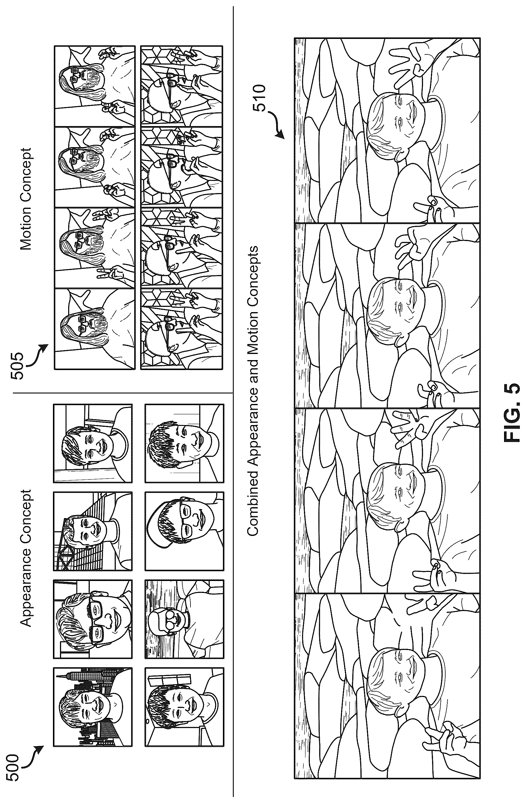 Patent US12568288 Figure 5 – Customizing motion and appearance in video generation