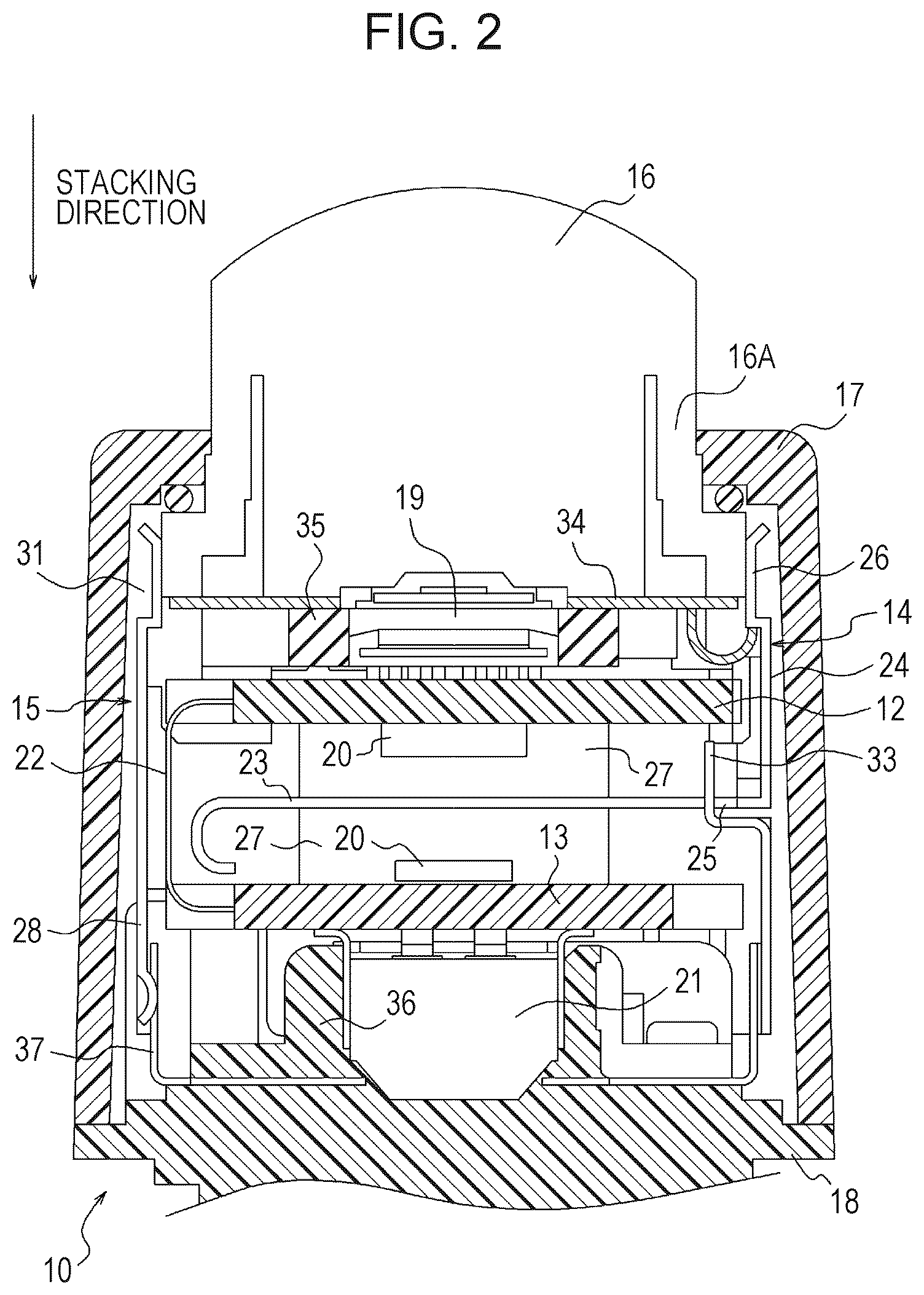 Patent US12568291 Figure 2 – Electronic device, imaging apparatus, and mobile body