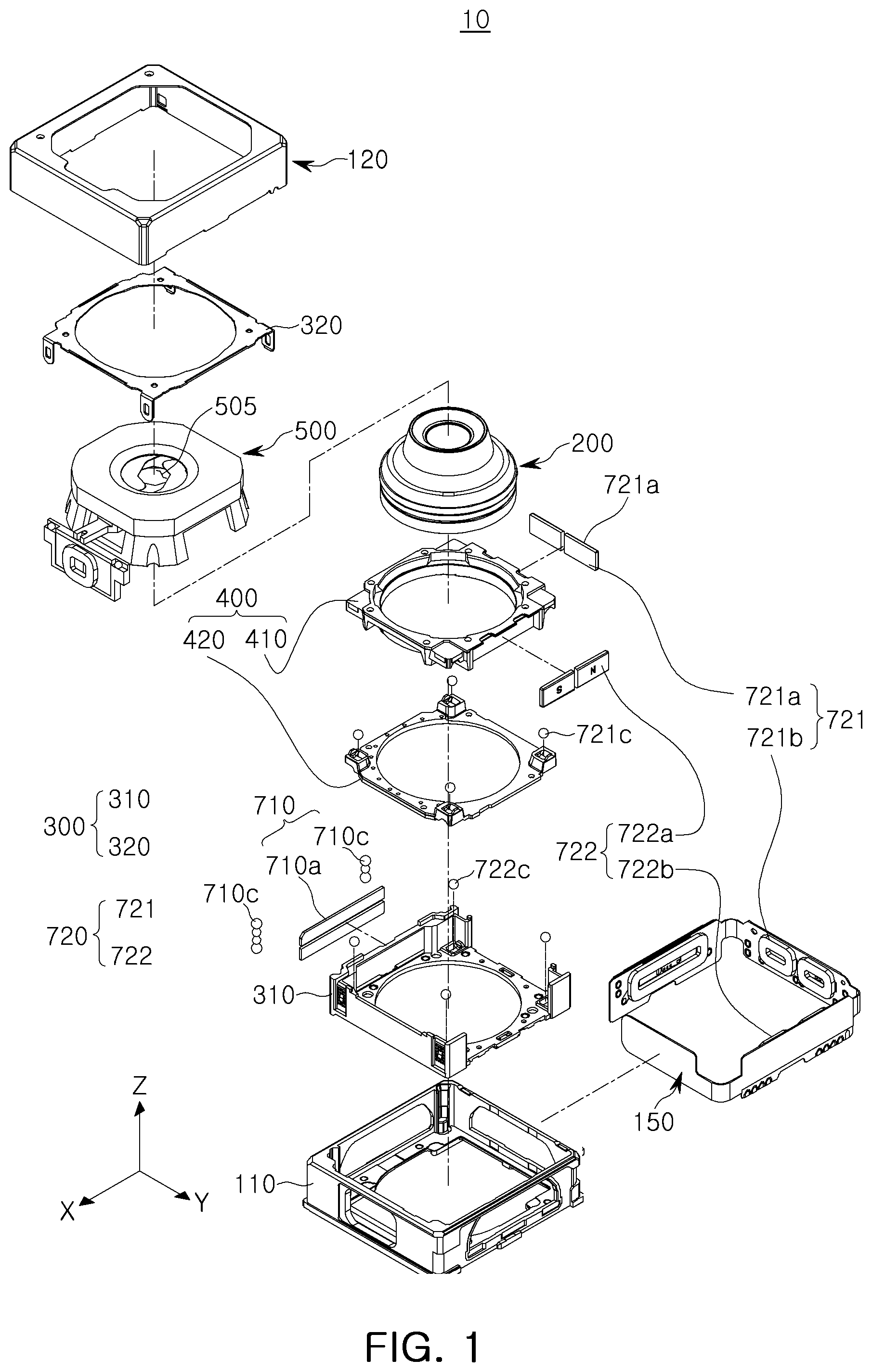 Patent US12568294 Figure 1 – Camera module