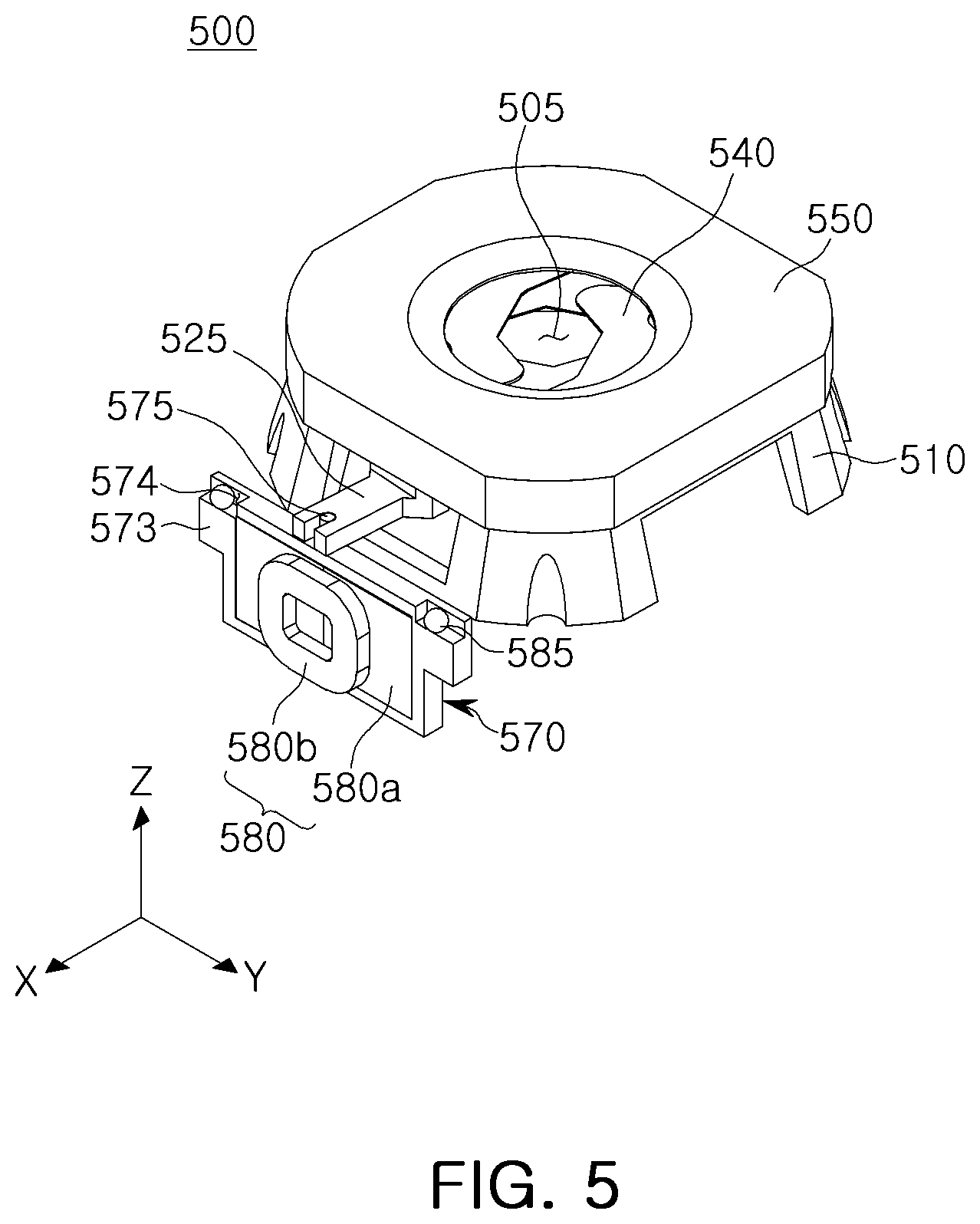 Patent US12568294 Figure 5 – Camera module