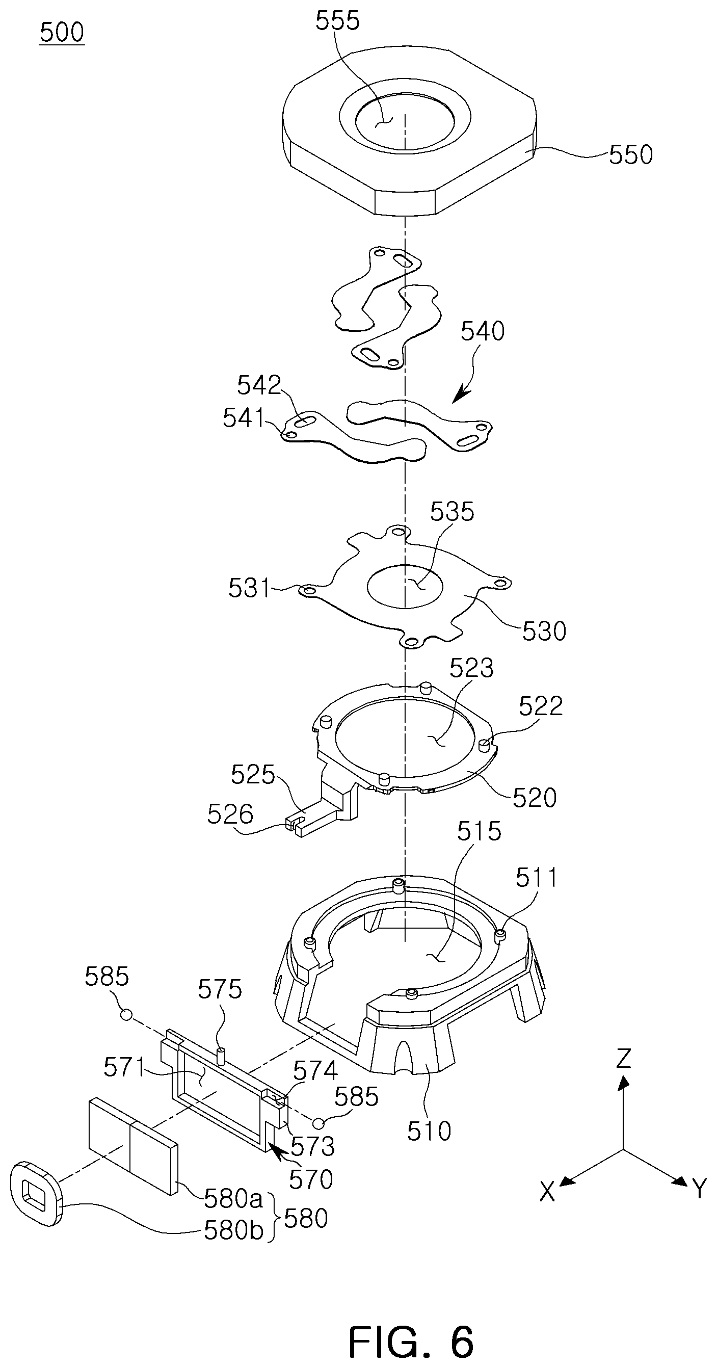 Patent US12568294 Figure 6 – Camera module