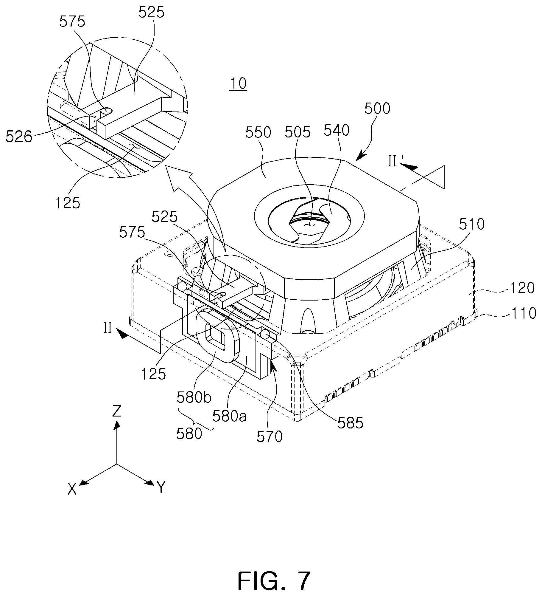 Patent US12568294 Figure 7 – Camera module