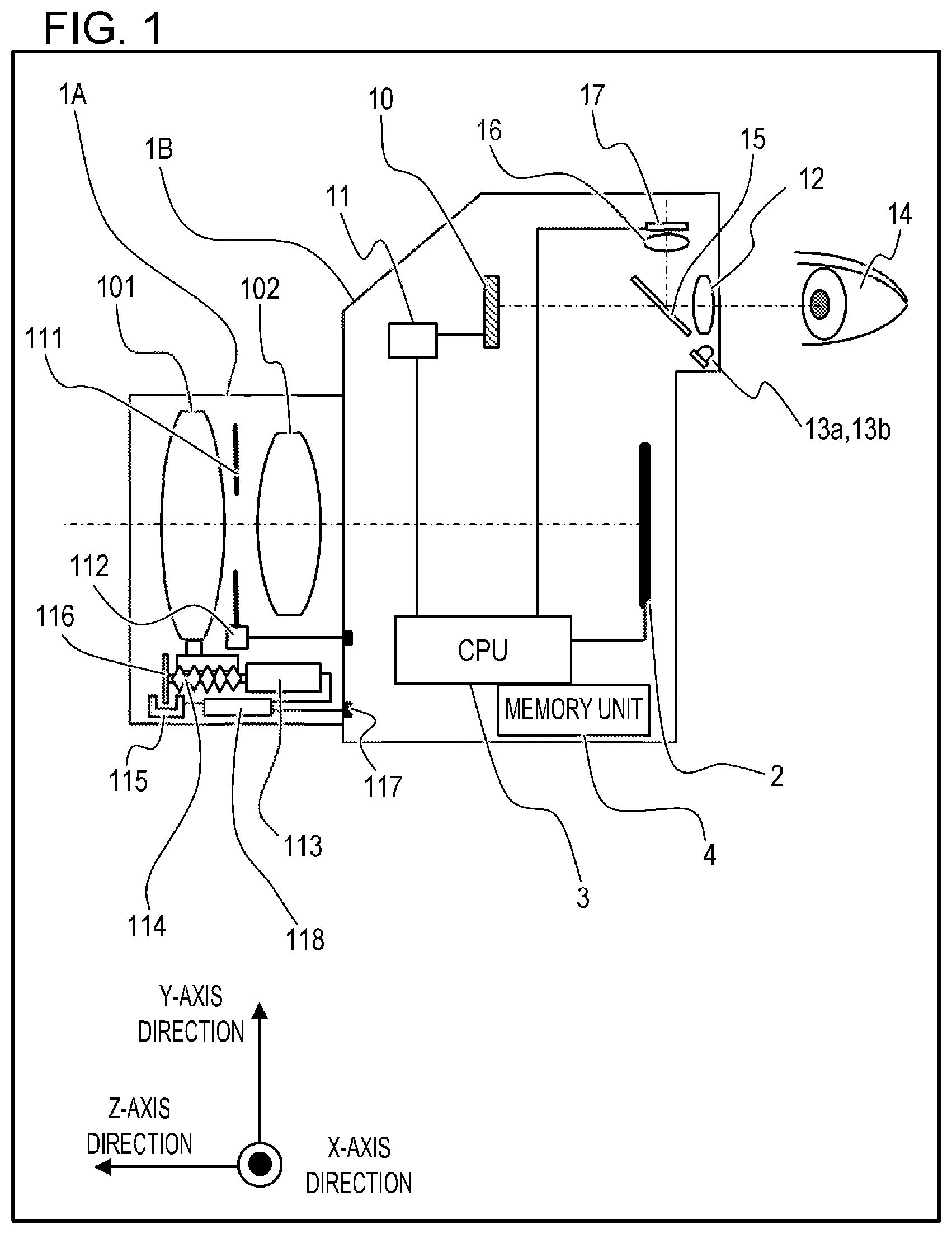 Patent US12568300 — Electronic apparatus, method for controlling electronic apparatus, and non-transitory computer-readable storage medium for GUI control on a display — Figure 1