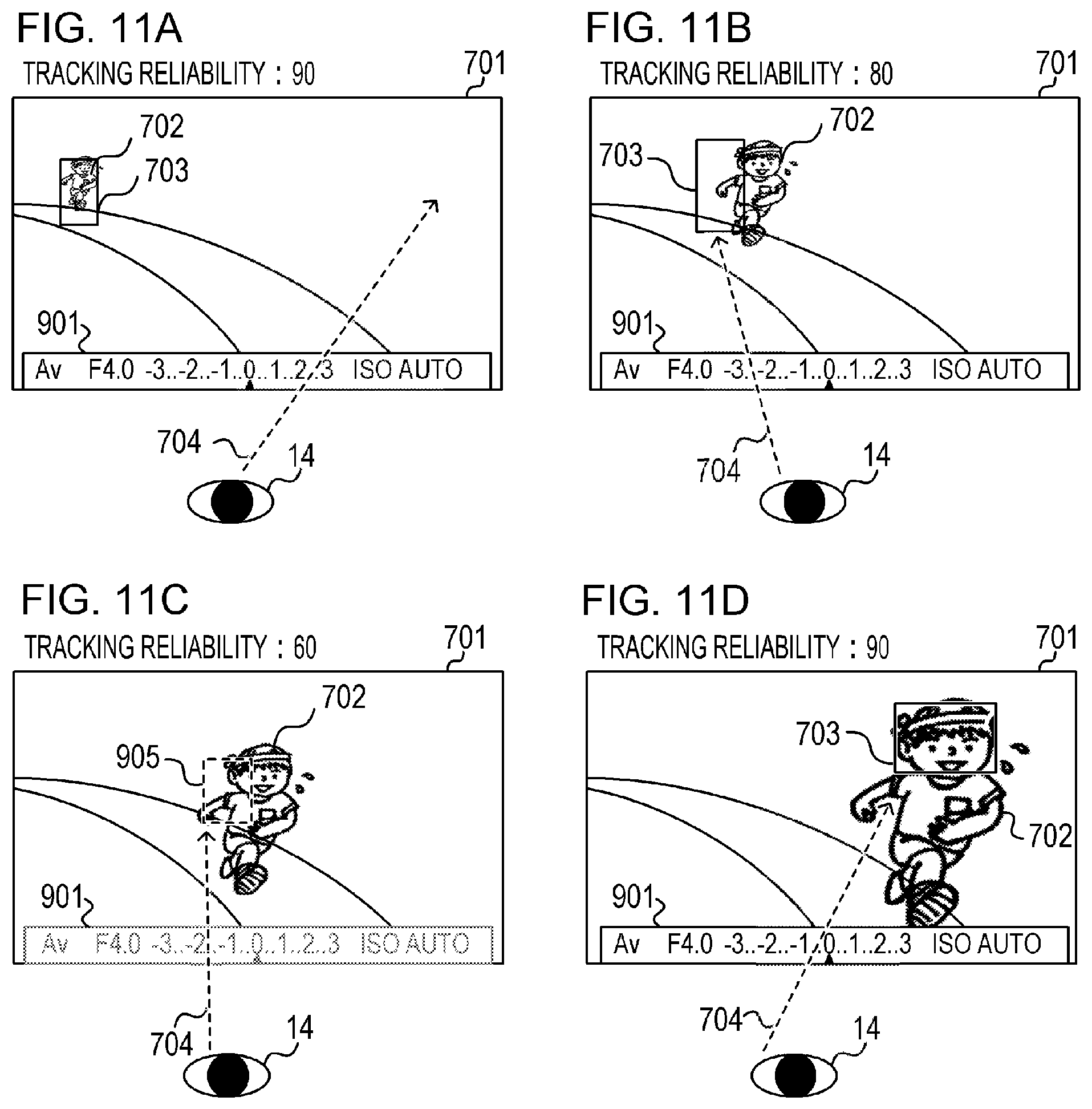 Patent US12568300 Figure 11 – Electronic apparatus, method for controlling electronic apparatus, and non-transitory computer-readable storage medium for GUI control on a display