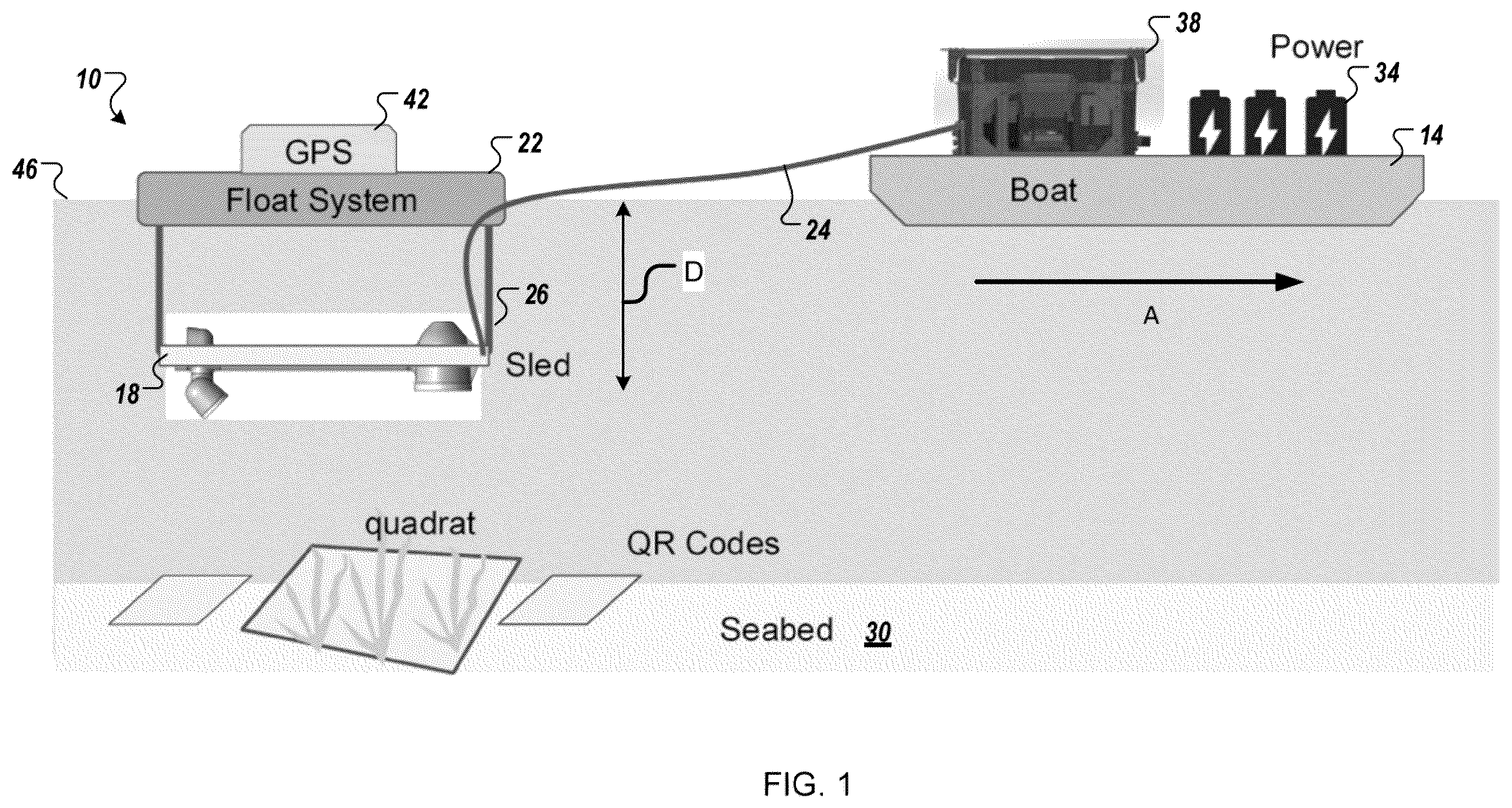 Patent US12568317 Figure 1 – Underwater camera system