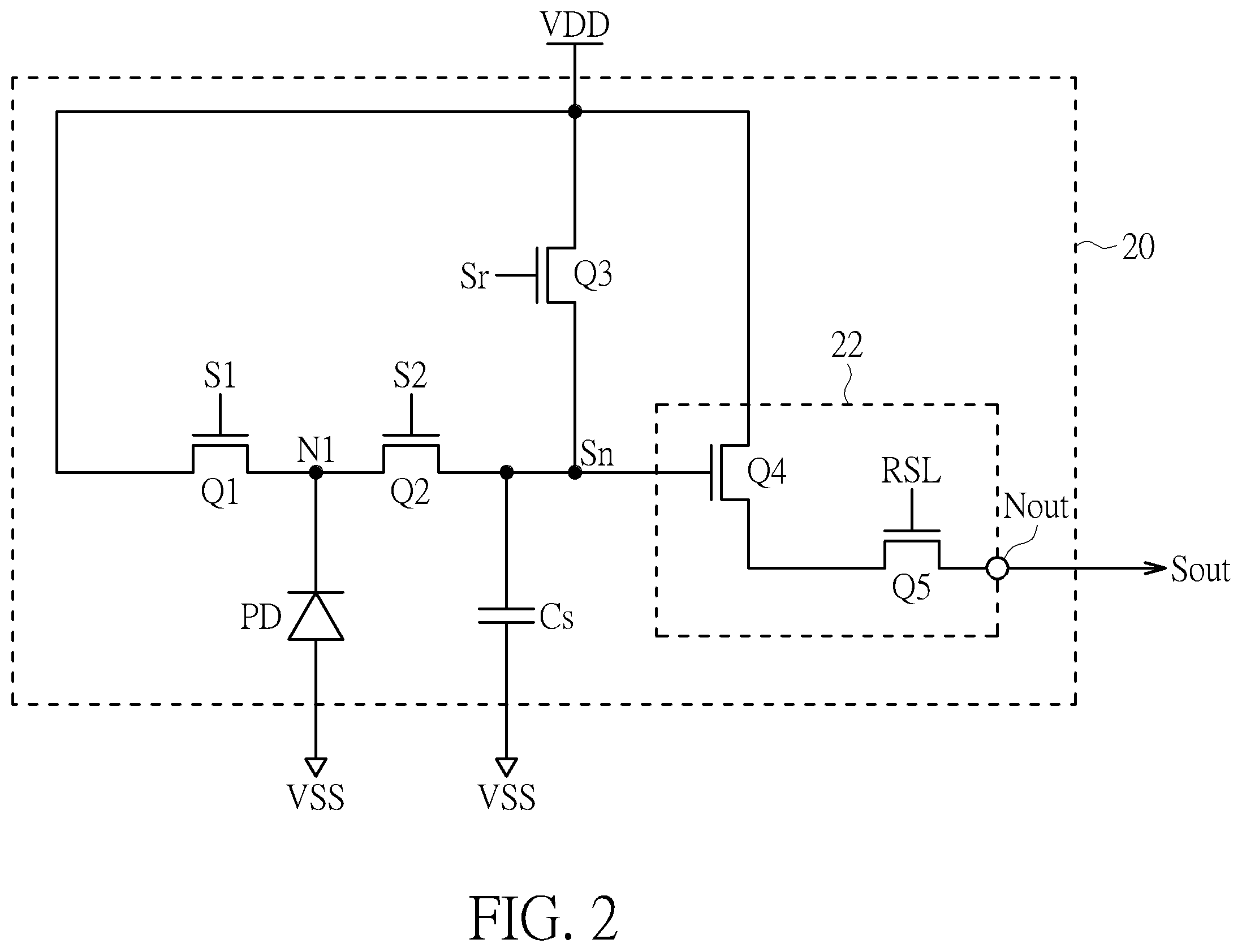 Patent US12568319 Figure 2 – Image device capable of switching between global shutter mode and dynamic vision sensor mode