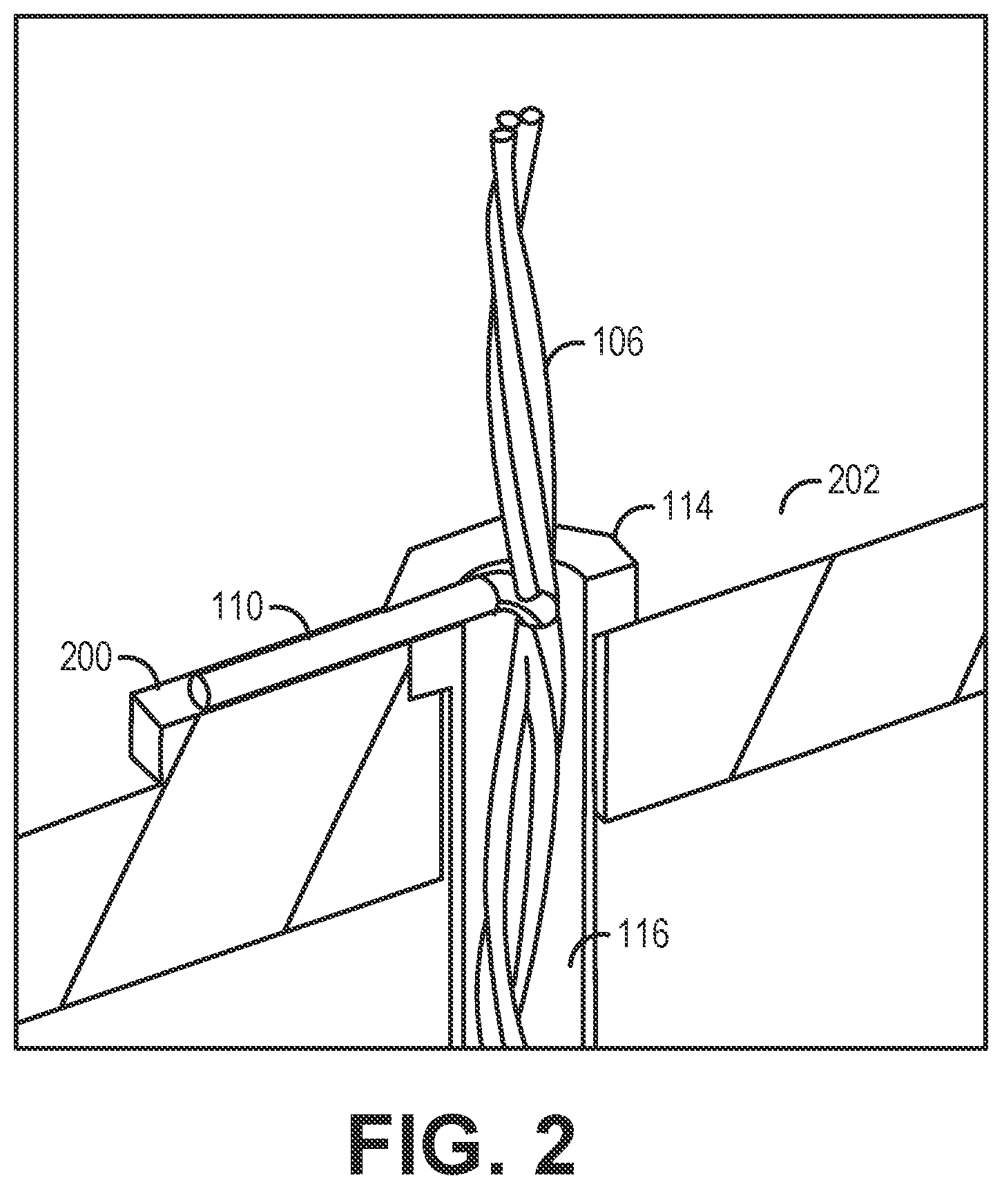 Patent US12568326 Figure 2 – Mechanism for external multi-functional cable retention for a hearing device