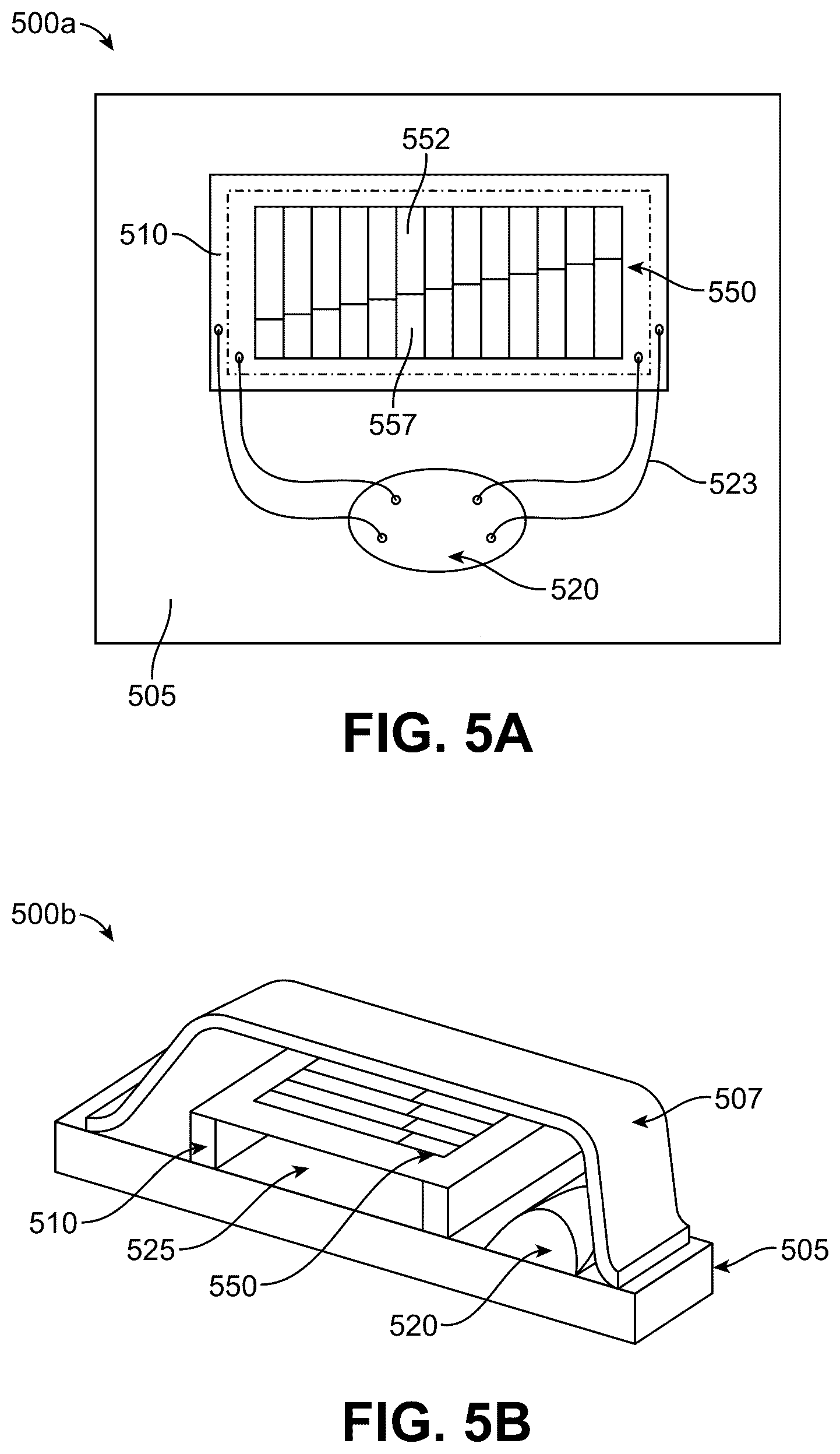 Patent US12568328 Figure 5 – Piezoelectric voice accelerometer with back cavity air pressure coupling and multiple resonance peaks