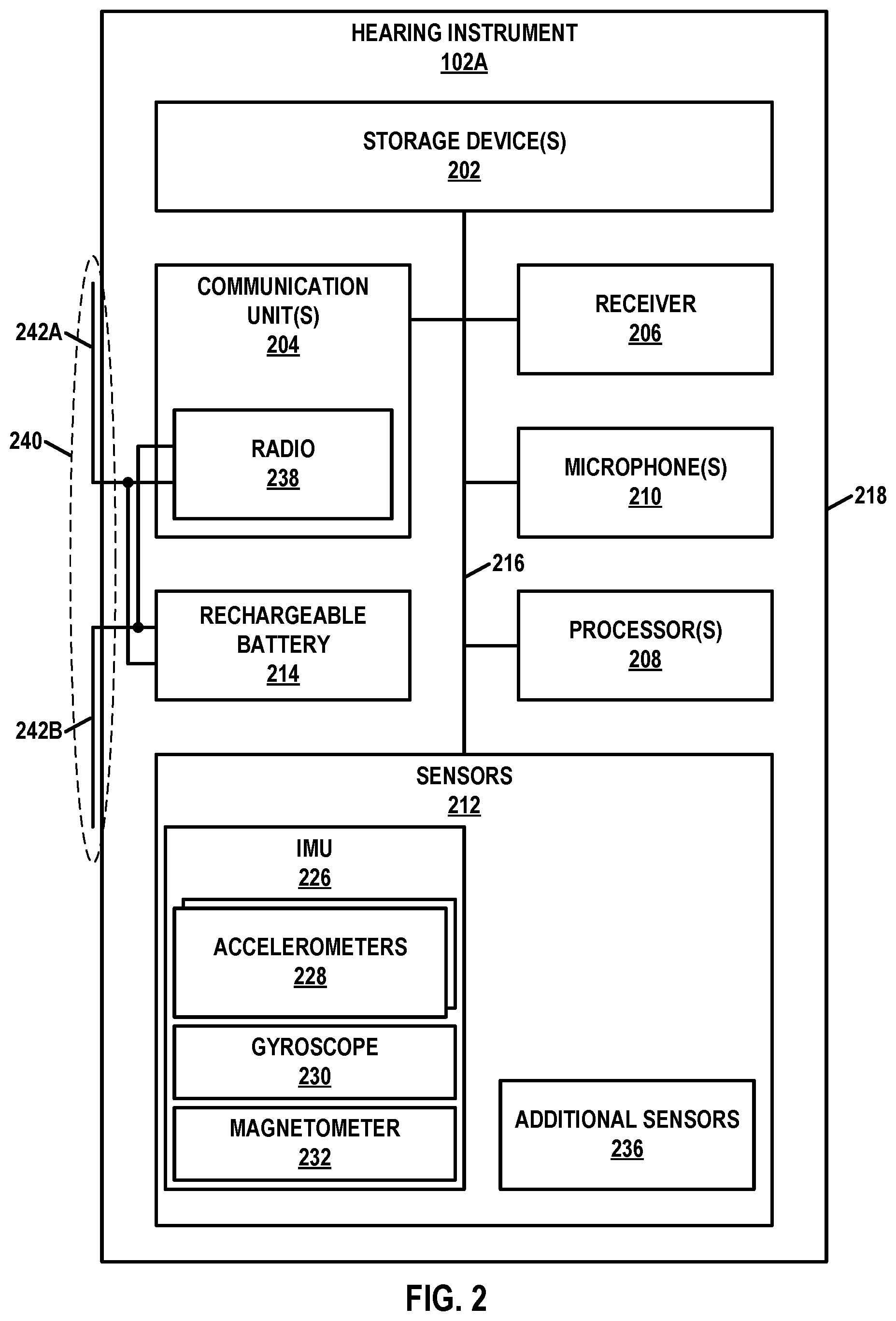 Patent US12568339 Figure 2 – Curved acoustic path for hearing instruments