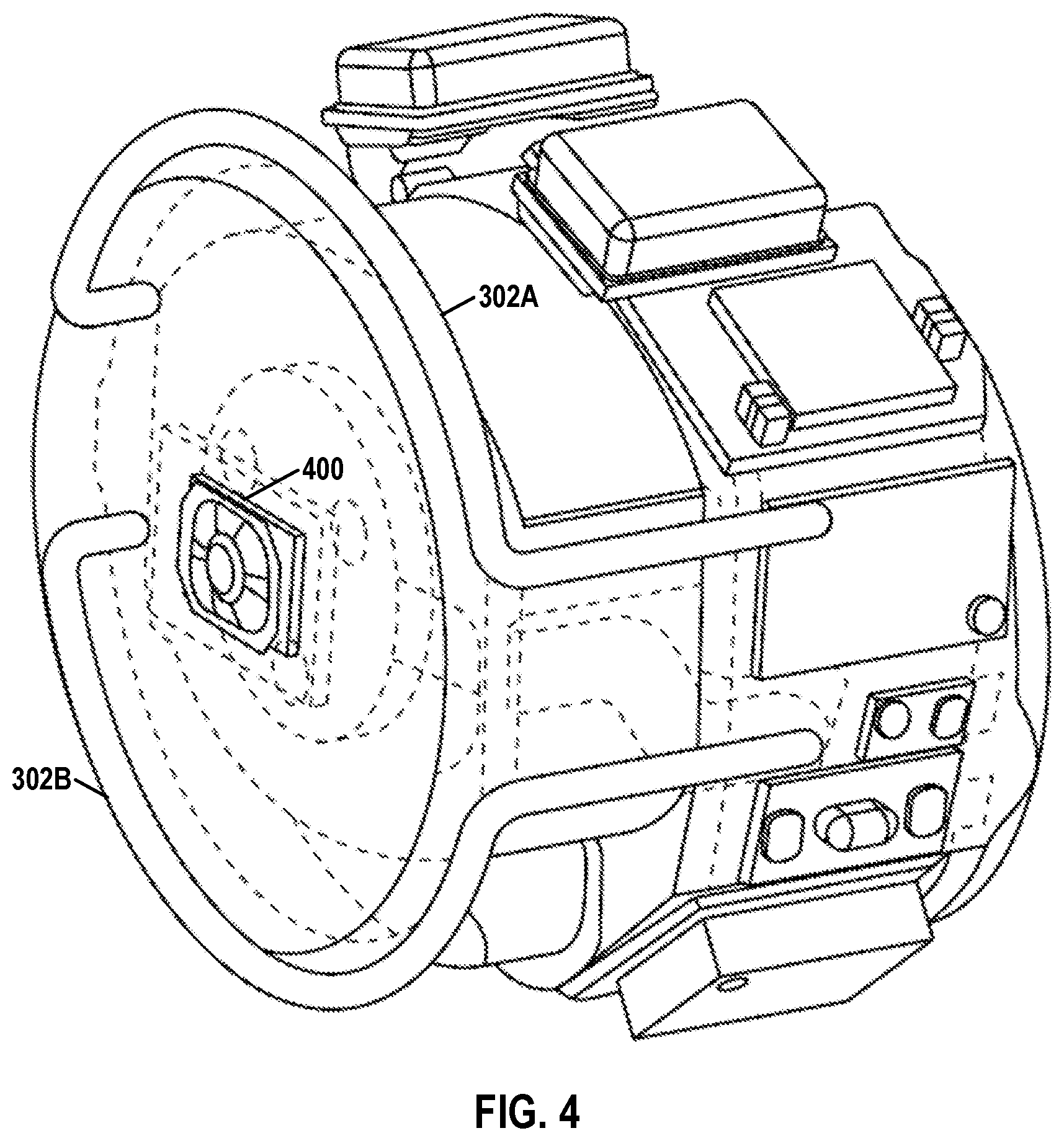 Patent US12568339 Figure 4 – Curved acoustic path for hearing instruments