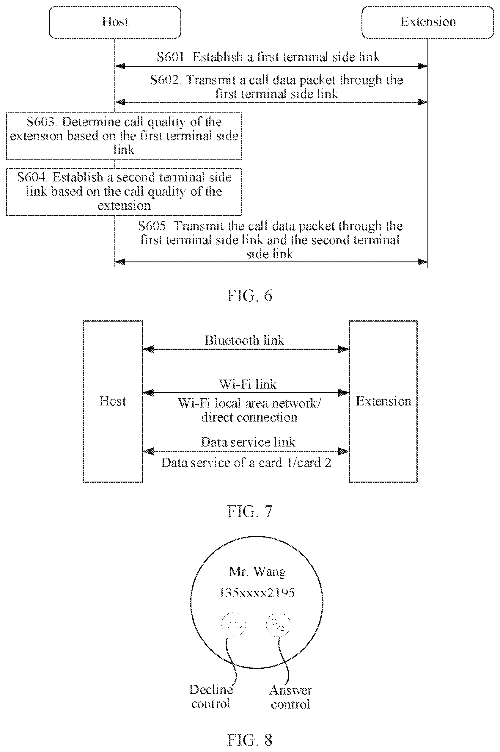 Patent US12568418 Figure 7 – Call system, extension, and host