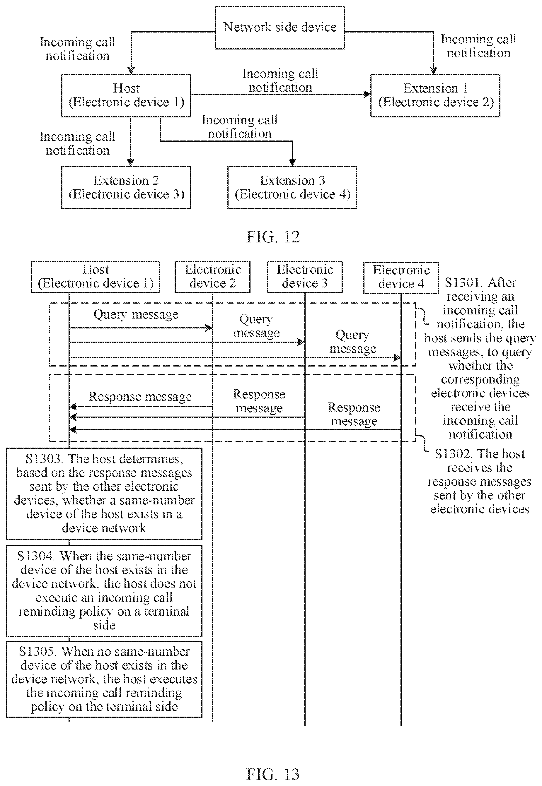 Patent US12568418 Figure 10 – Call system, extension, and host