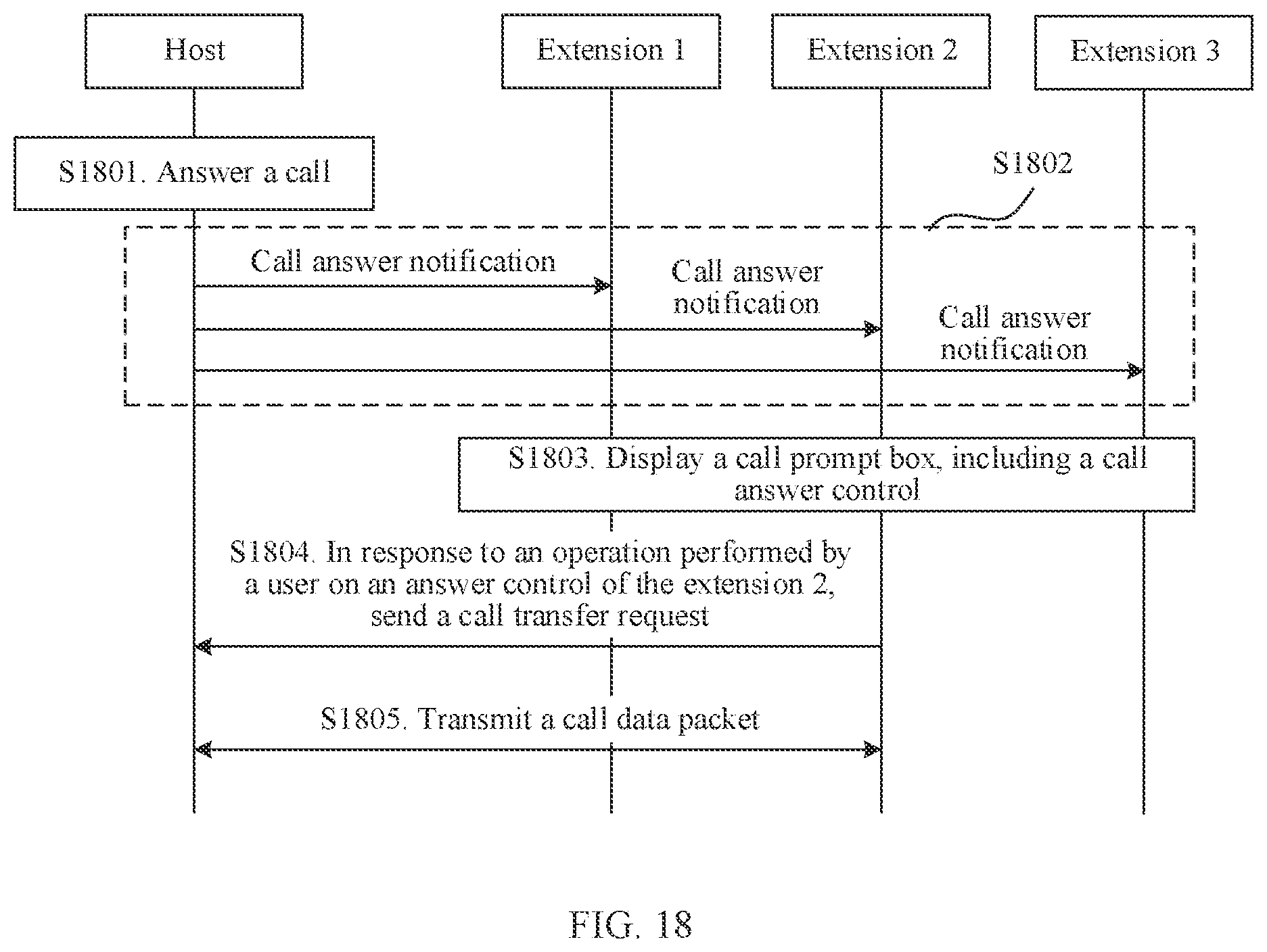 Patent US12568418 Figure 16 – Call system, extension, and host