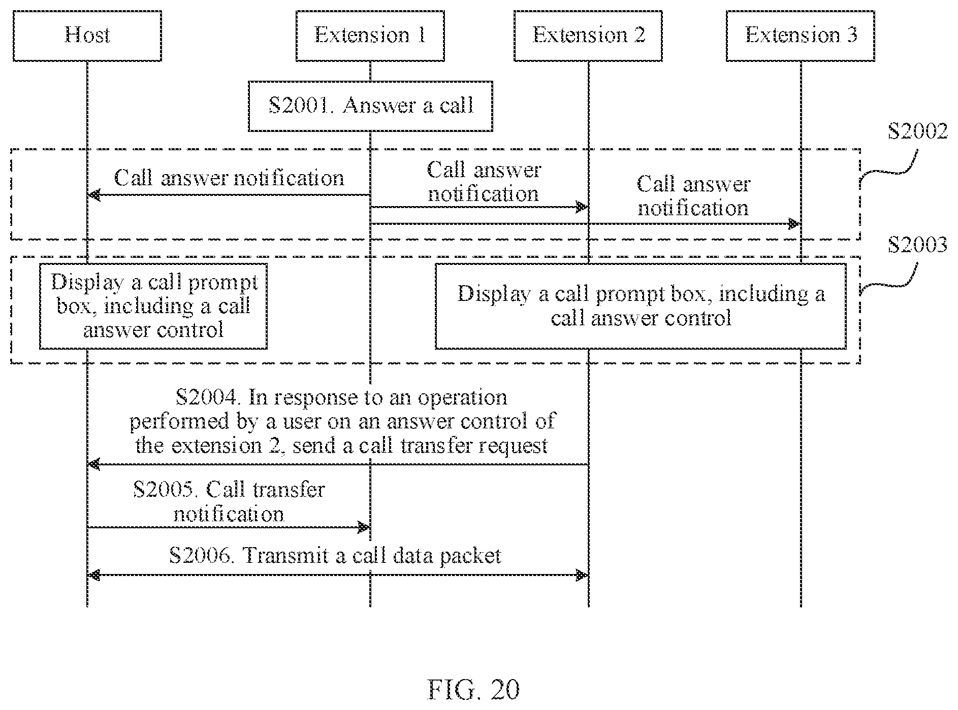 Patent US12568418 Figure 18 – Call system, extension, and host