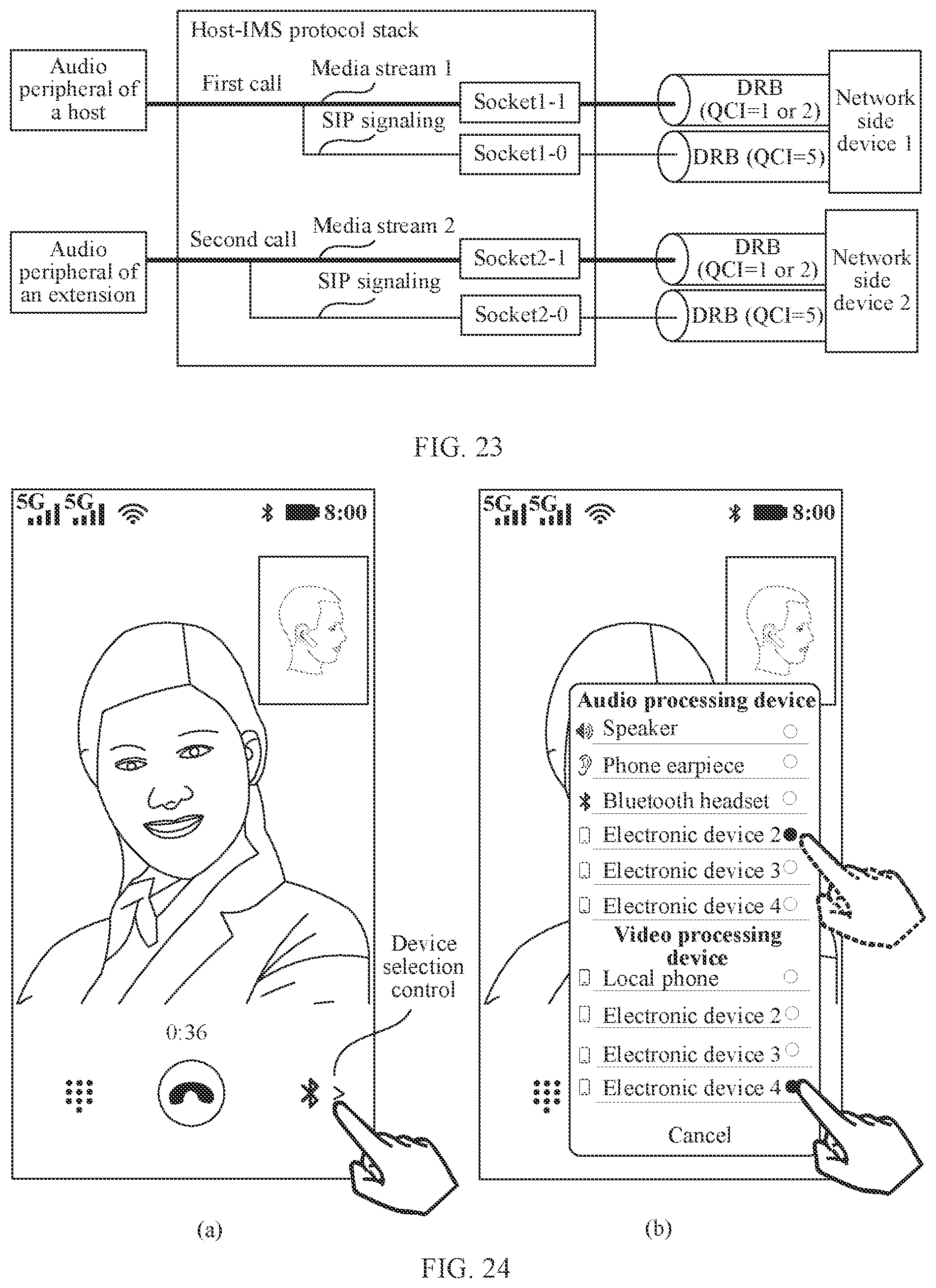 Patent US12568418 Figure 20 – Call system, extension, and host