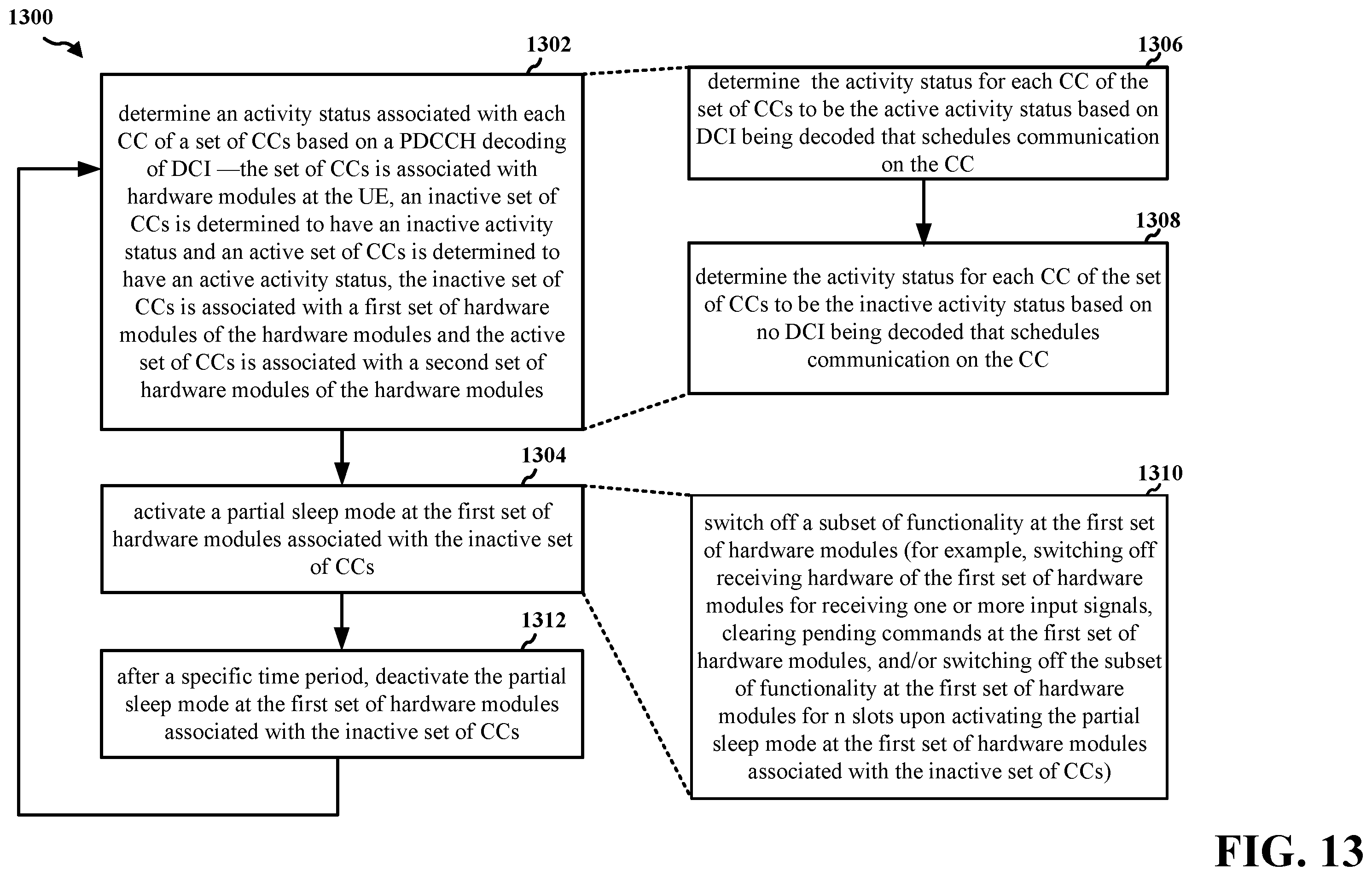 Patent US12568434 Figure 13 – DCI decoding for micro sleep activation