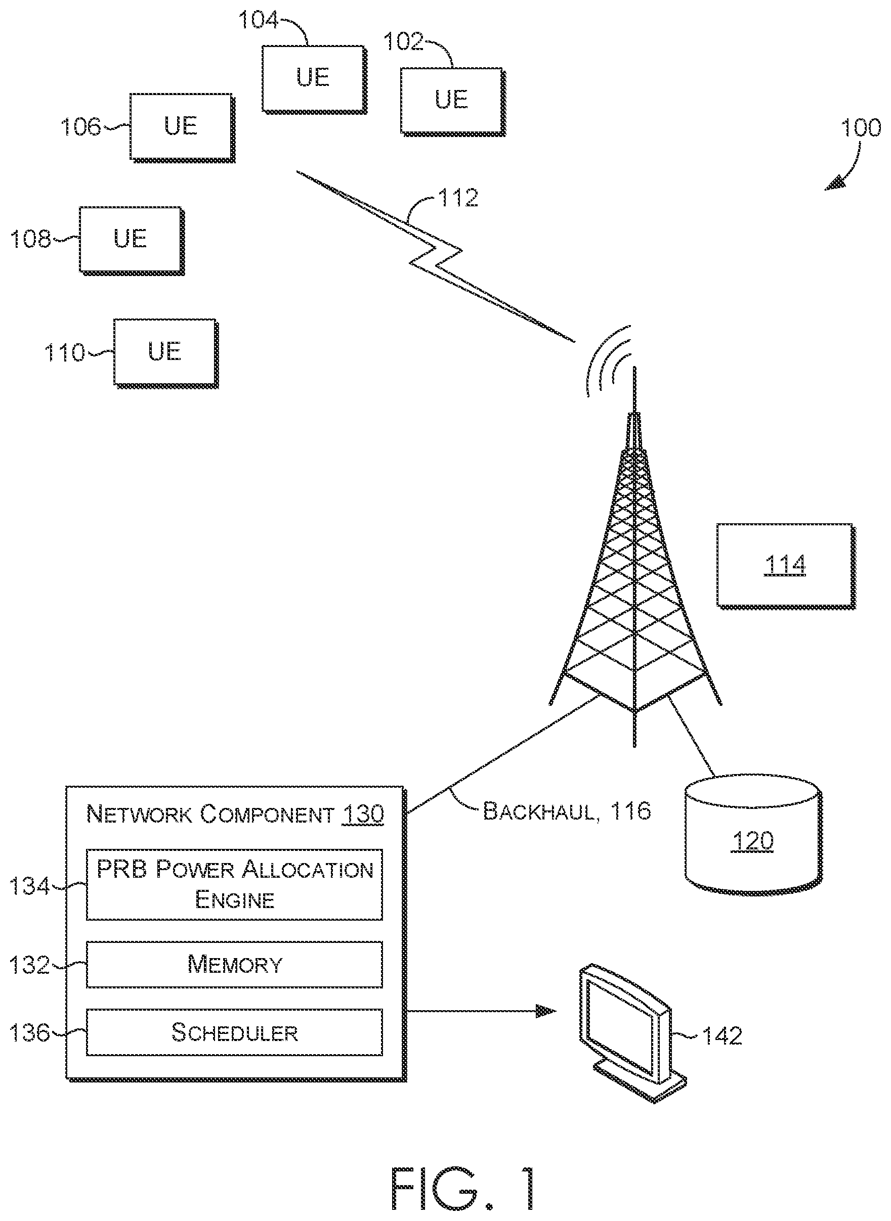 Patent US12568443 — Network operator controlled power update for physical resource blocks — Figure 1