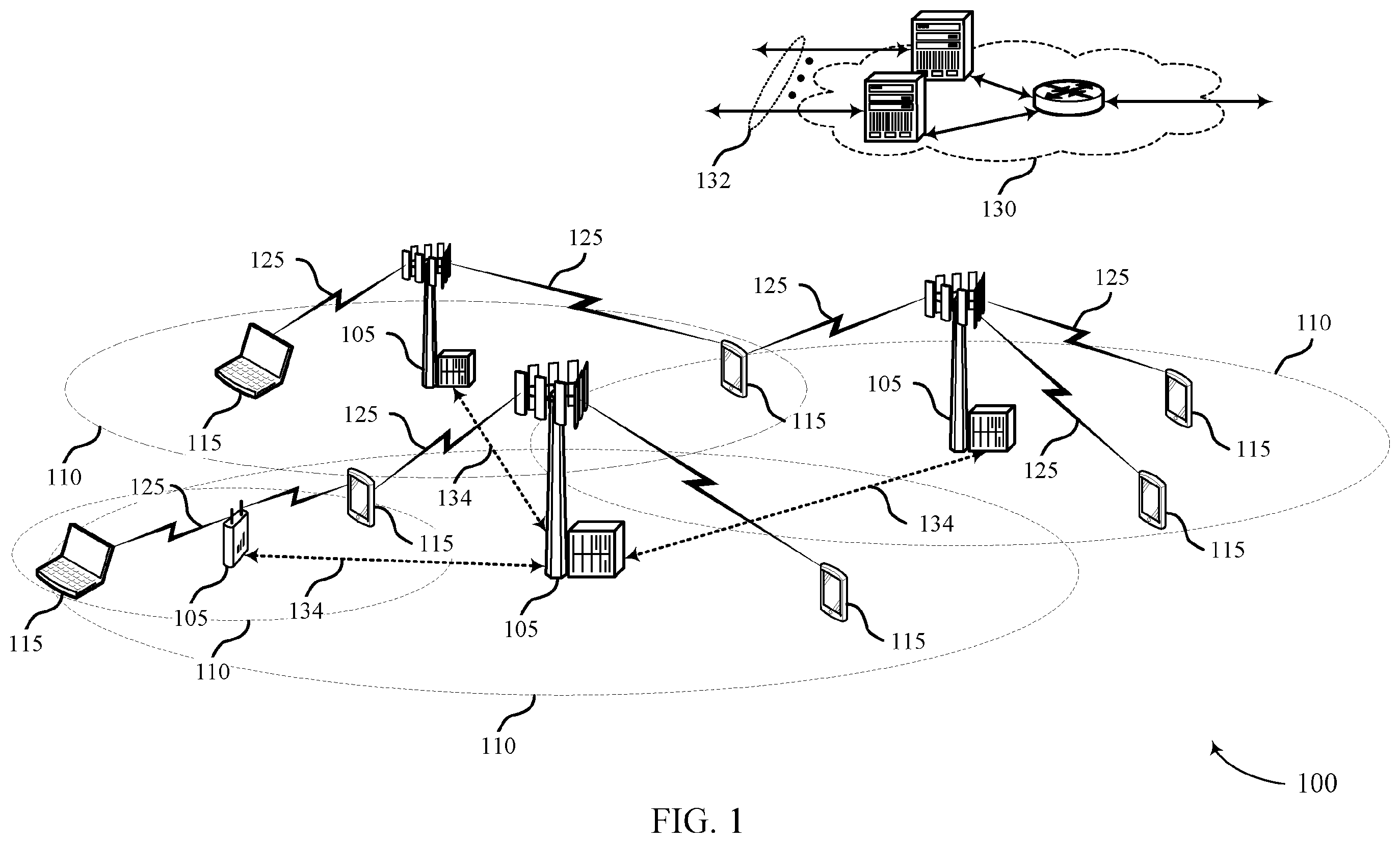 Patent US12568498 Figure 1 – Full-duplex techniques in wireless communications