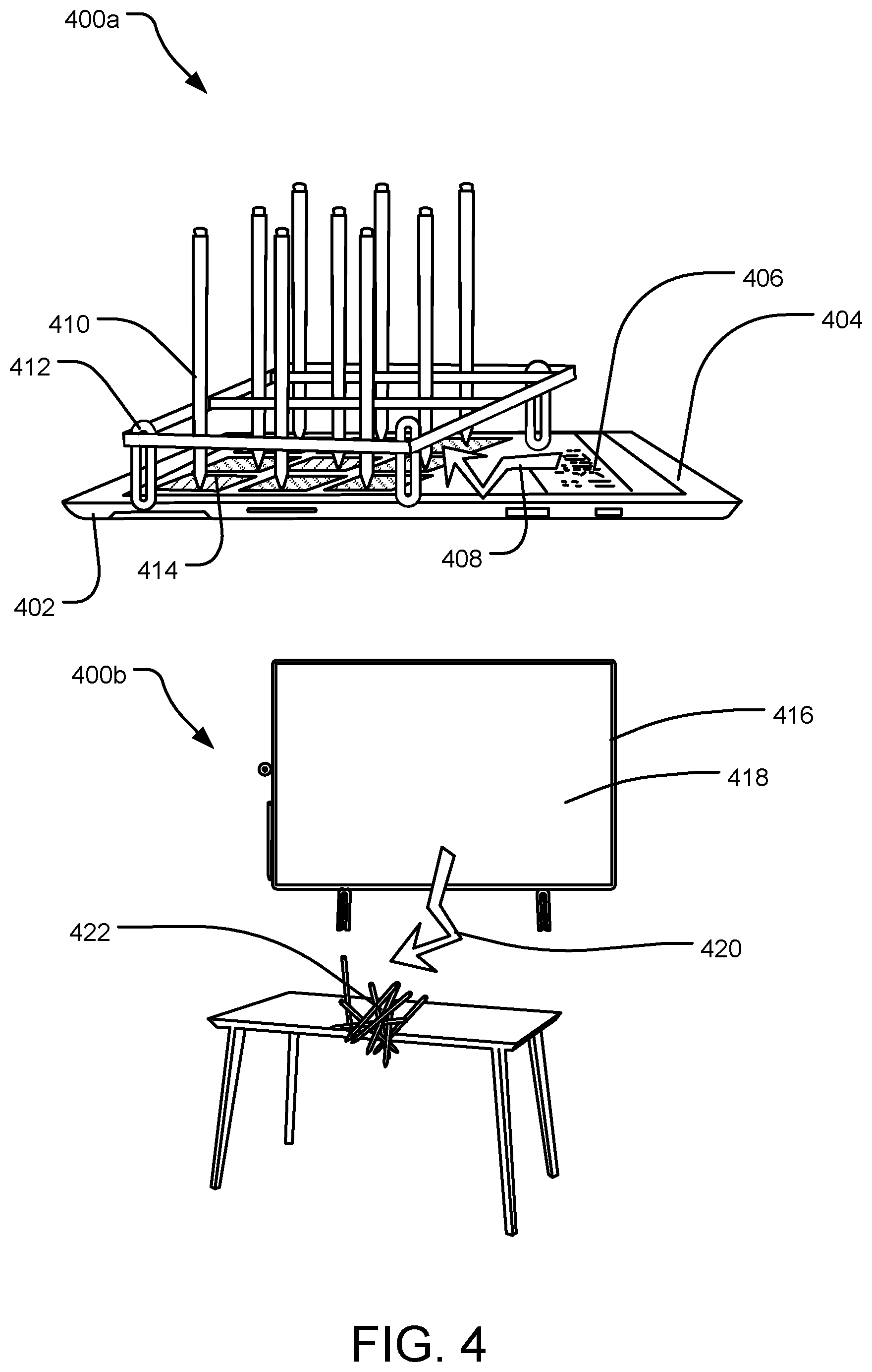 Patent US12568537 Figure 4 – Wireless uplink communication system