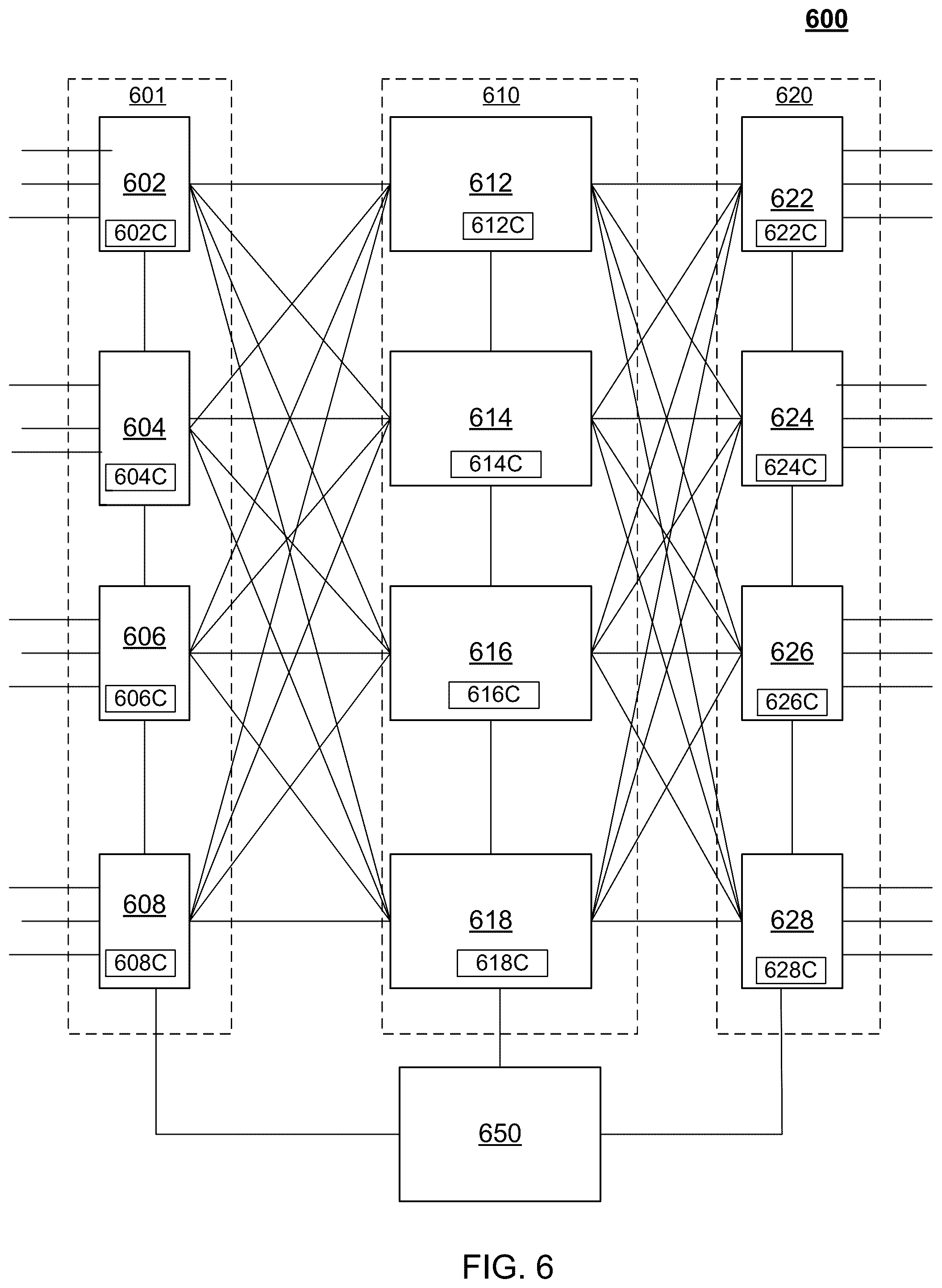 Patent US12568543 Figure 7 – Connection management method for high degree optical cross-connect cluster node