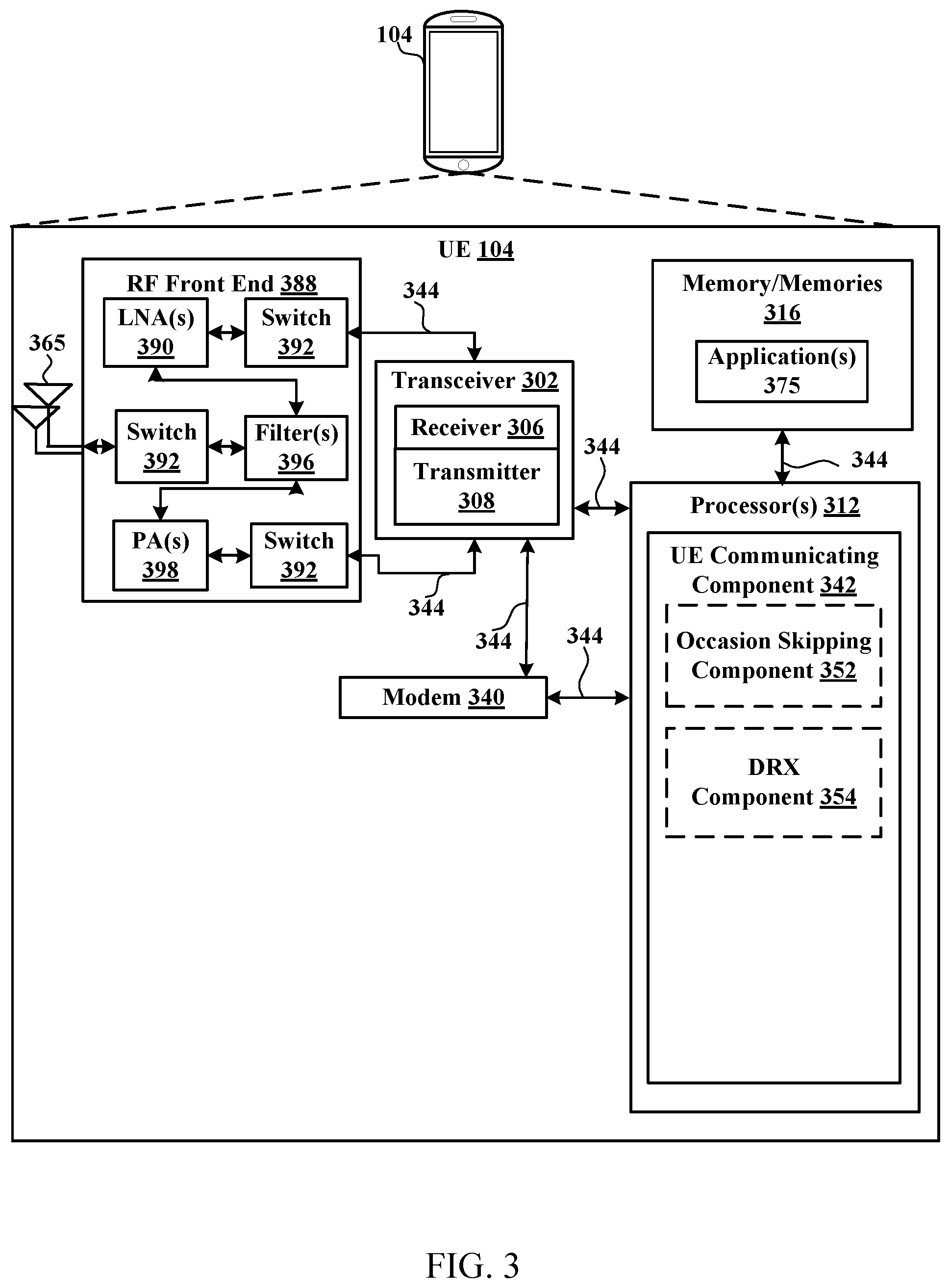 Patent US12568553 Figure 3 – Configuring skipping of paging early indication in wireless communications