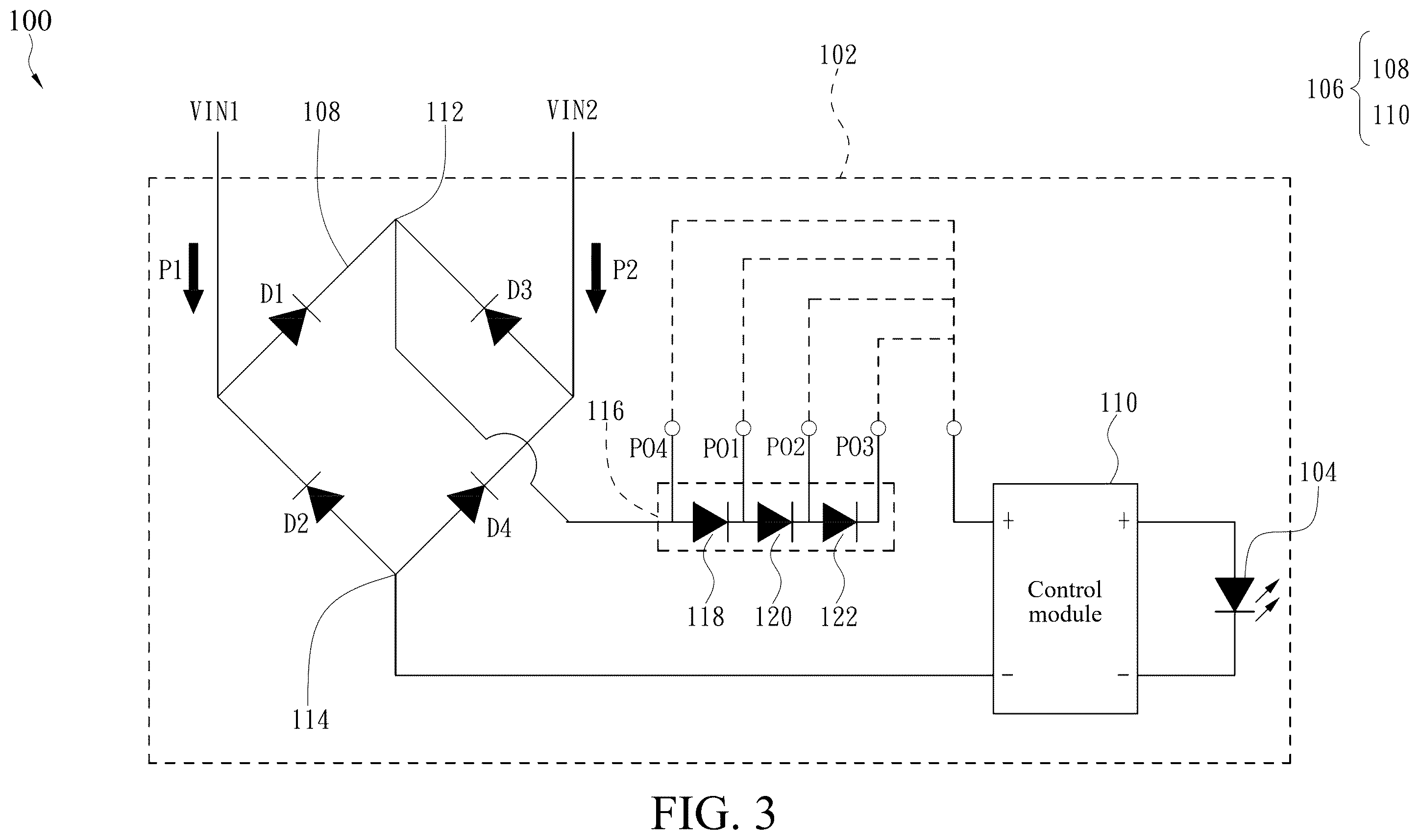 Patent US12568563 Figure 3 – Non-polar light-emitting diode control chip