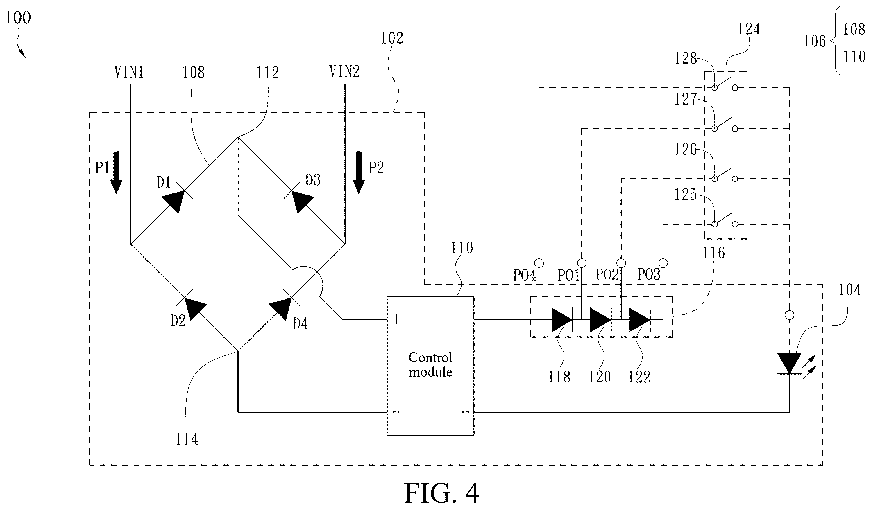 Patent US12568563 Figure 4 – Non-polar light-emitting diode control chip