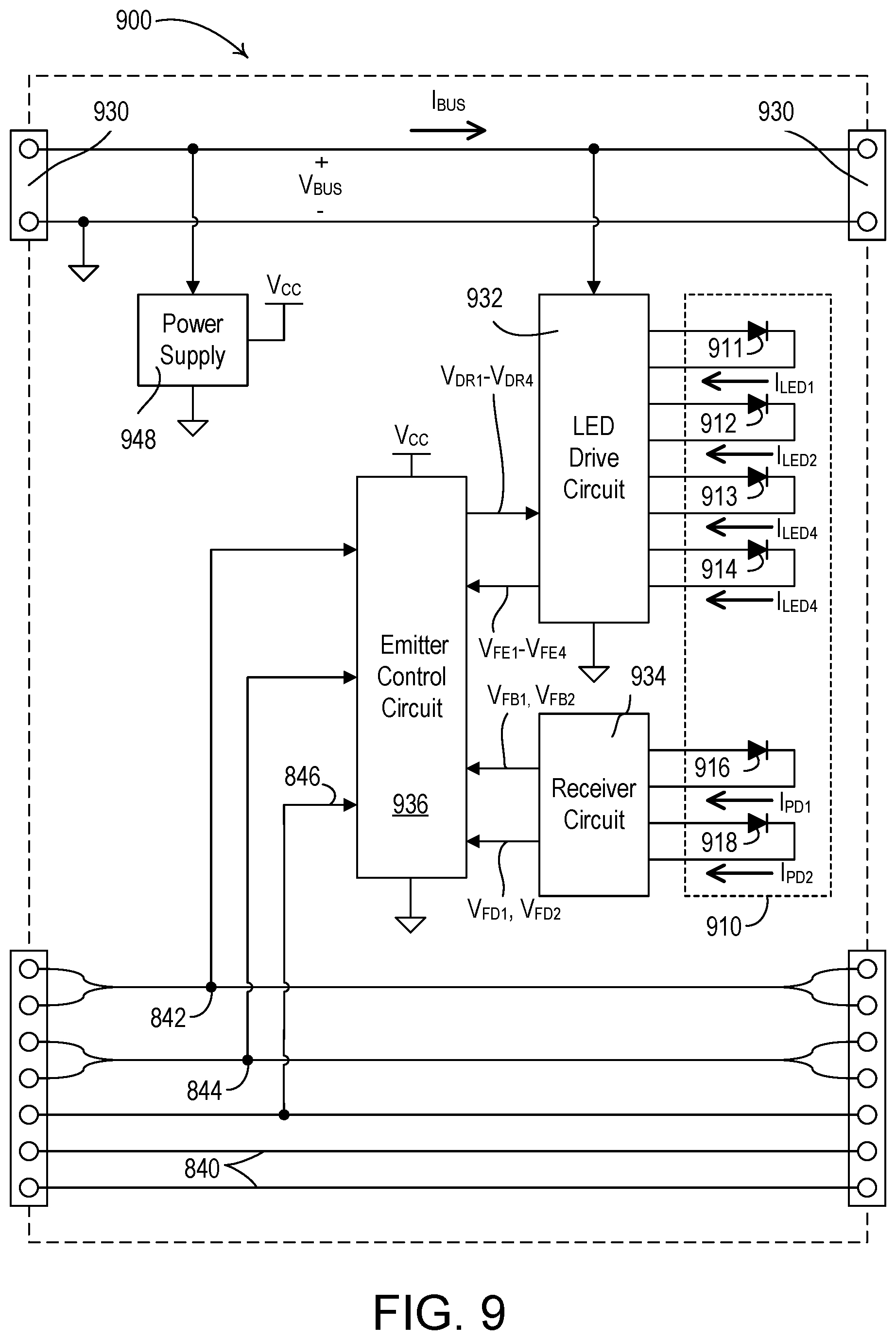 Patent US12568569 Figure 9 – Method of generating a bus voltage for powering lighting devices