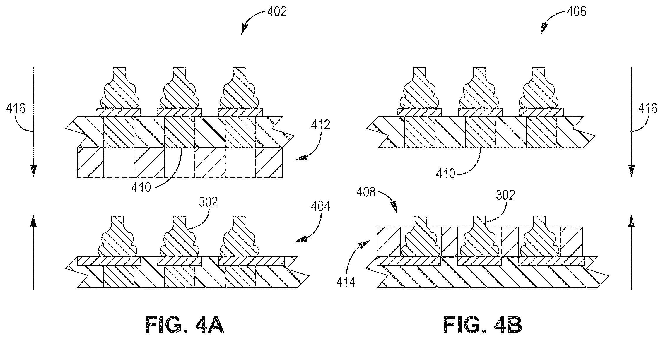 Patent US12568576 Figure 4 – Stud bumped printed circuit assembly