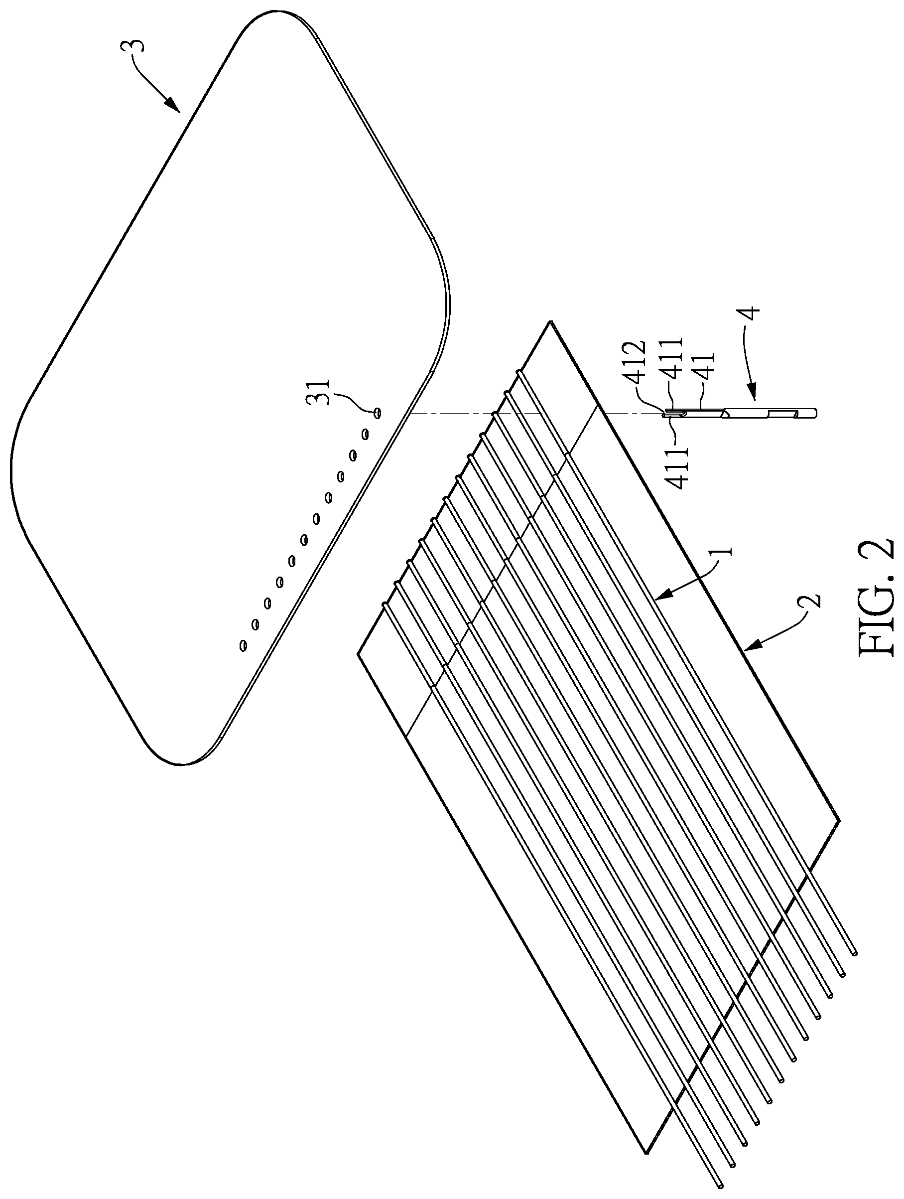 Patent US12568587 Figure 2 – Connection method for yarn wire and circuit board