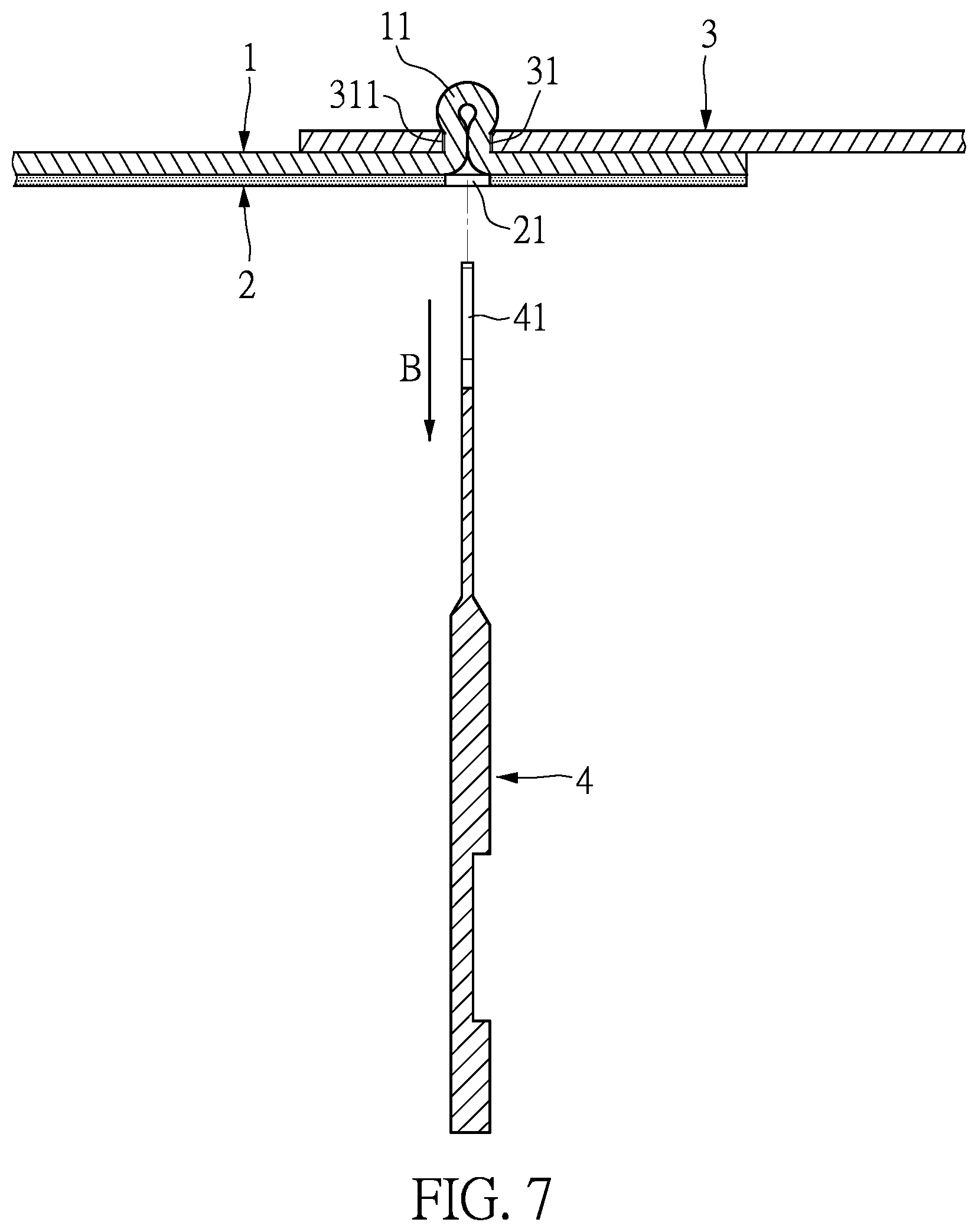Patent US12568587 Figure 7 – Connection method for yarn wire and circuit board