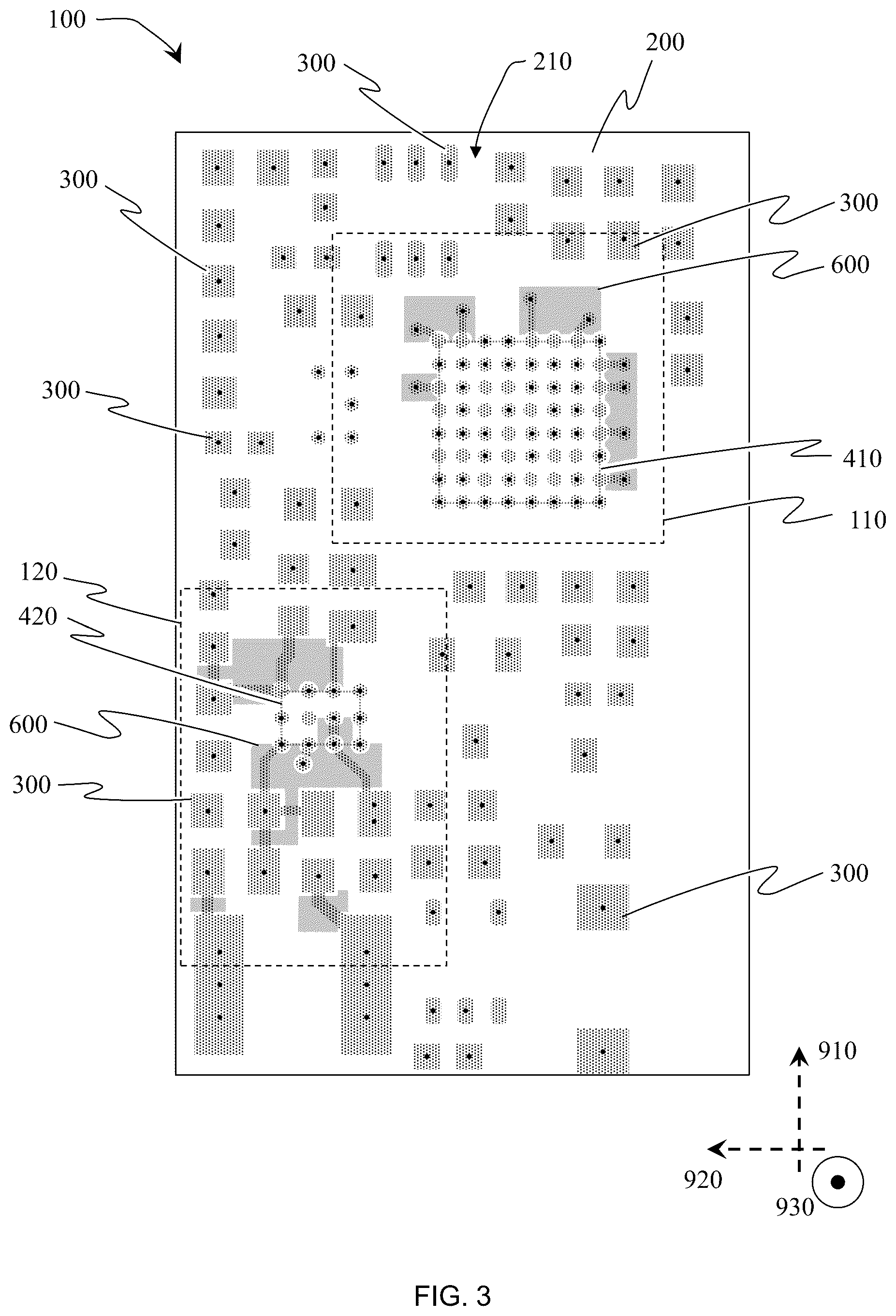 Patent US12568588 Figure 3 – Circuit board with a partial solder-mask and at least one conformal-coating