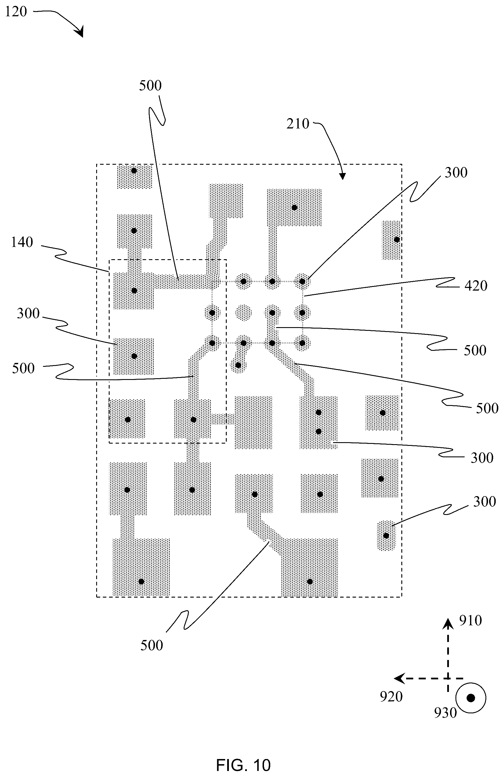 Patent US12568588 Figure 10 – Circuit board with a partial solder-mask and at least one conformal-coating