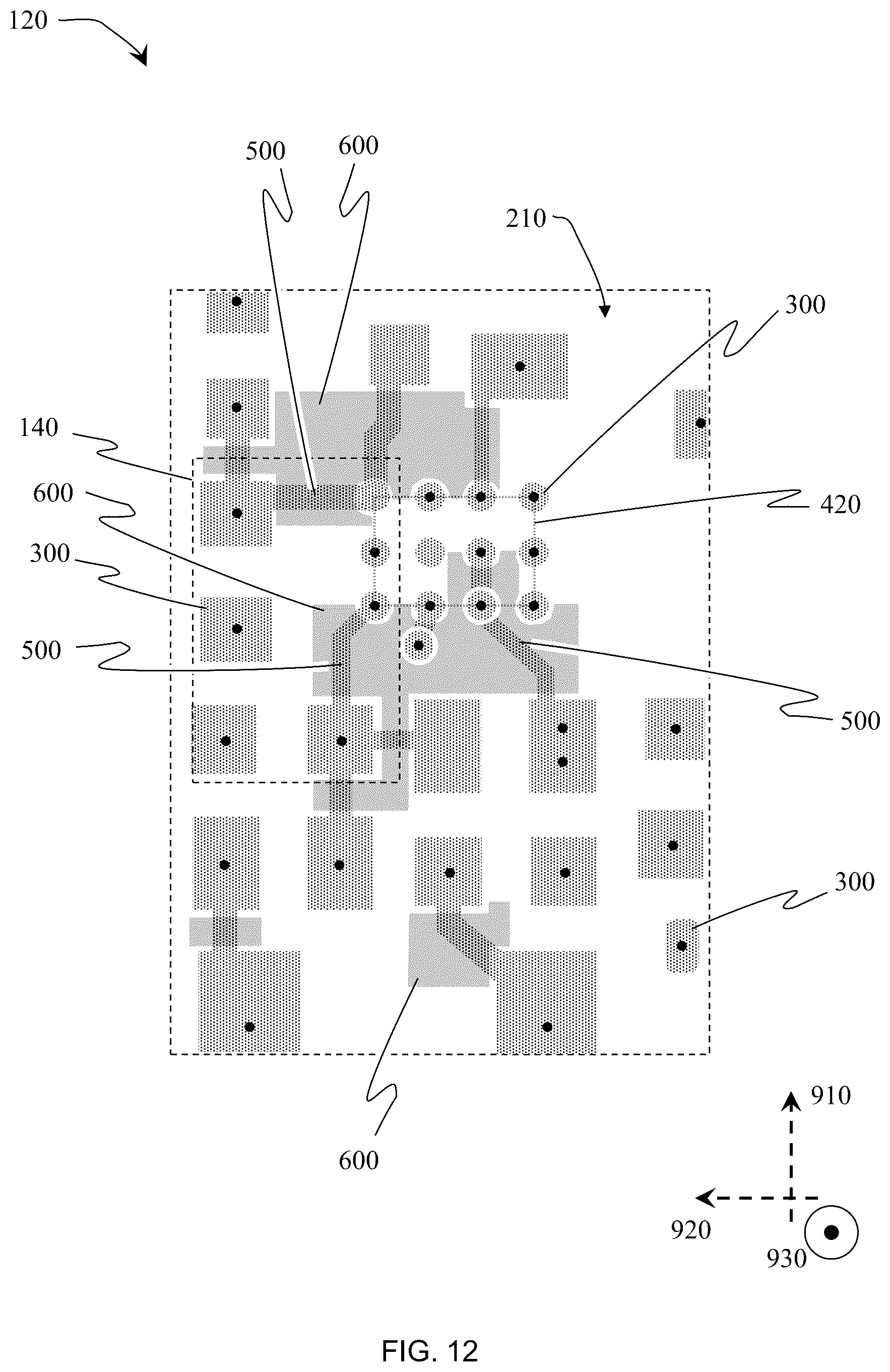 Patent US12568588 Figure 12 – Circuit board with a partial solder-mask and at least one conformal-coating