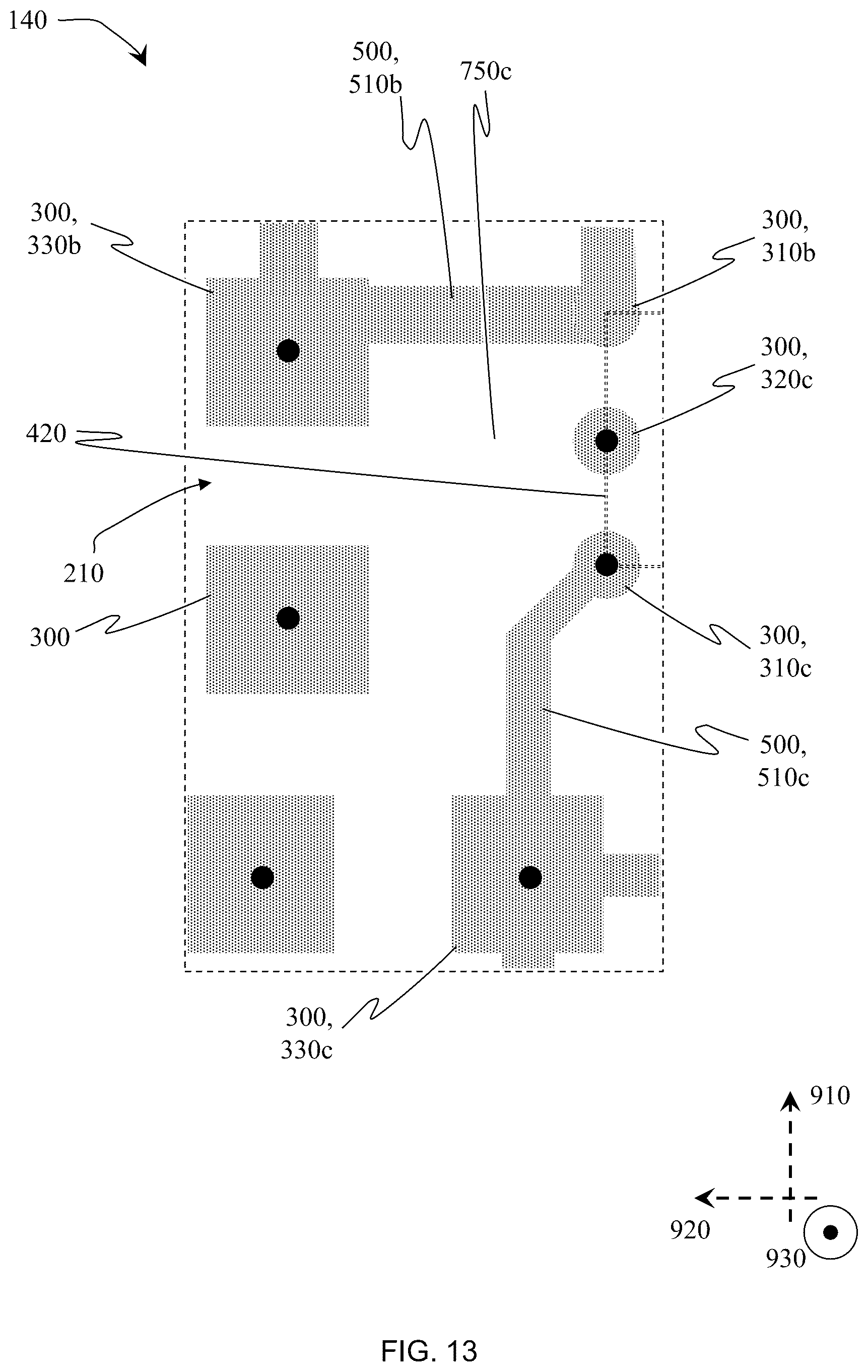 Patent US12568588 Figure 13 – Circuit board with a partial solder-mask and at least one conformal-coating