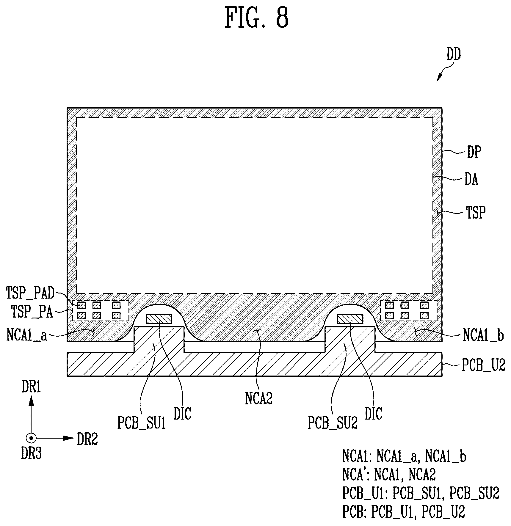 Patent US12568590 Figure 8 – Display device and electronic device including the same