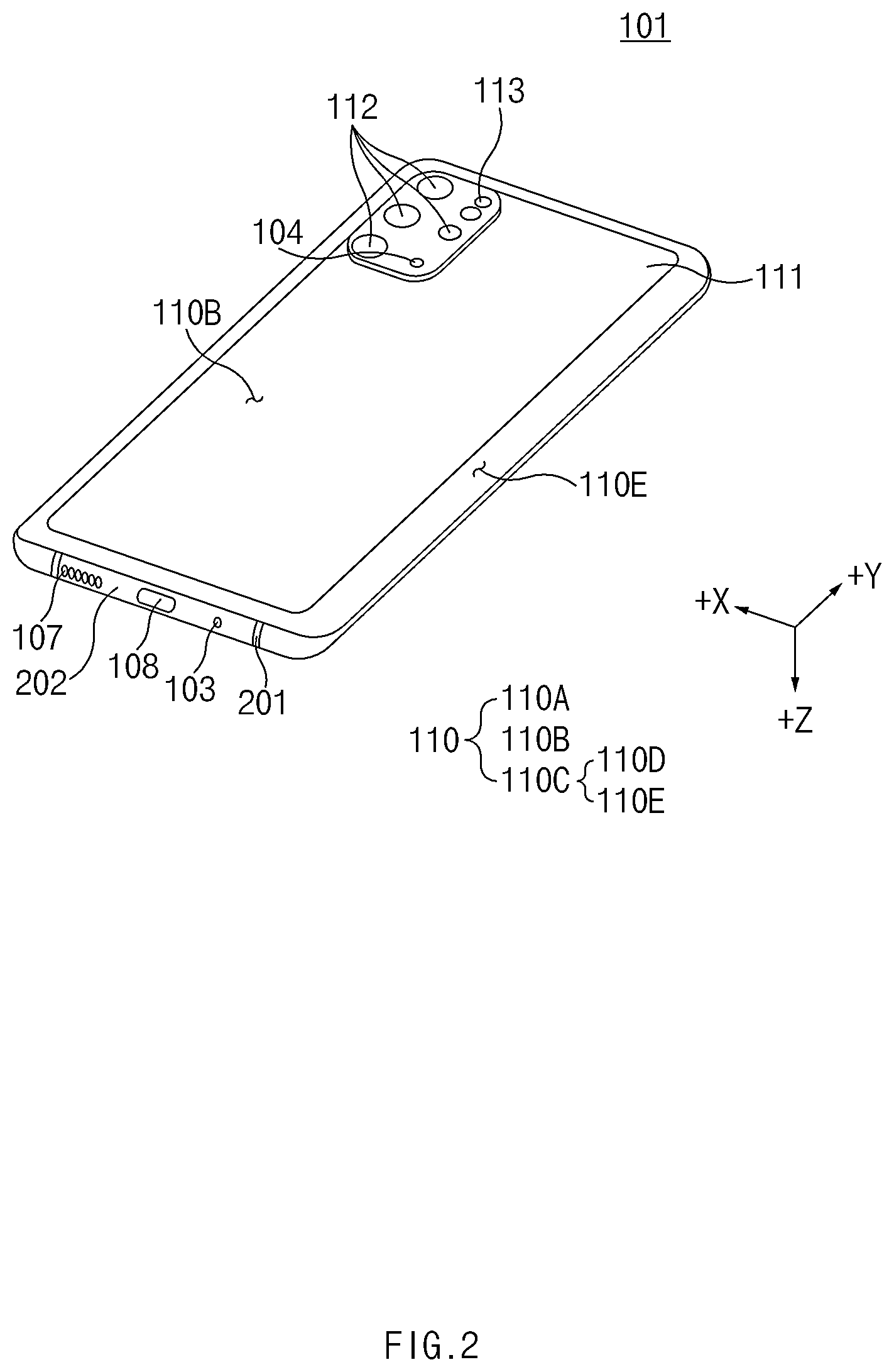 Patent US12568592 Figure 2 – Conductive member having elasticity and electronic device including the same