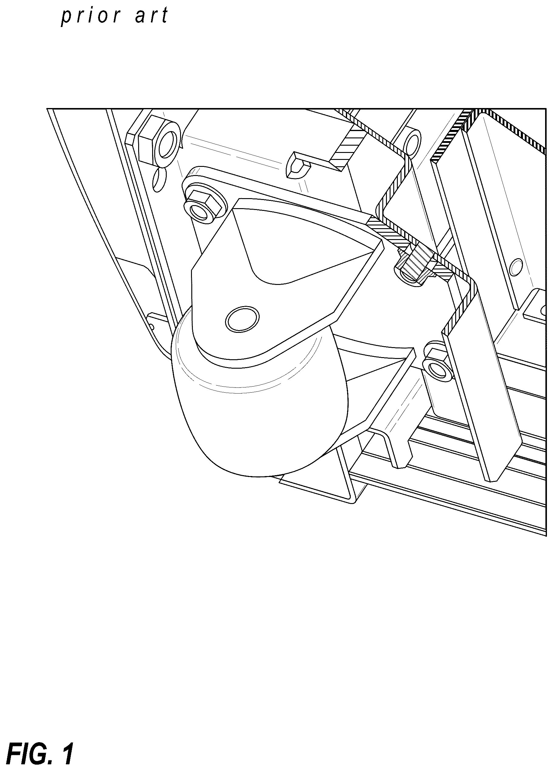 Patent US12568594 Figure 1 – Caster attachment system using mating features
