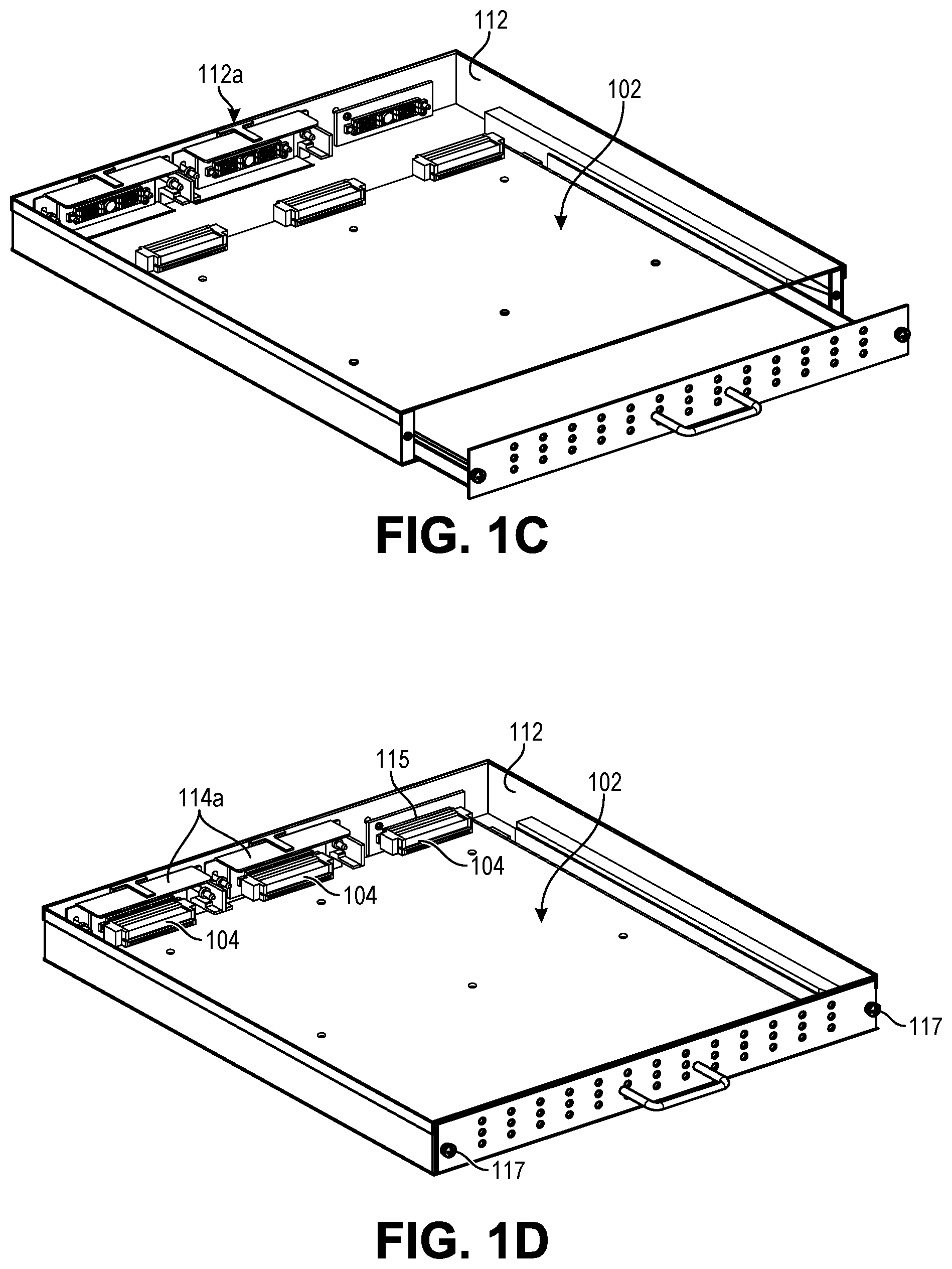 Patent US12568597 Figure 2 – Staged high-density backplane for electronic modules