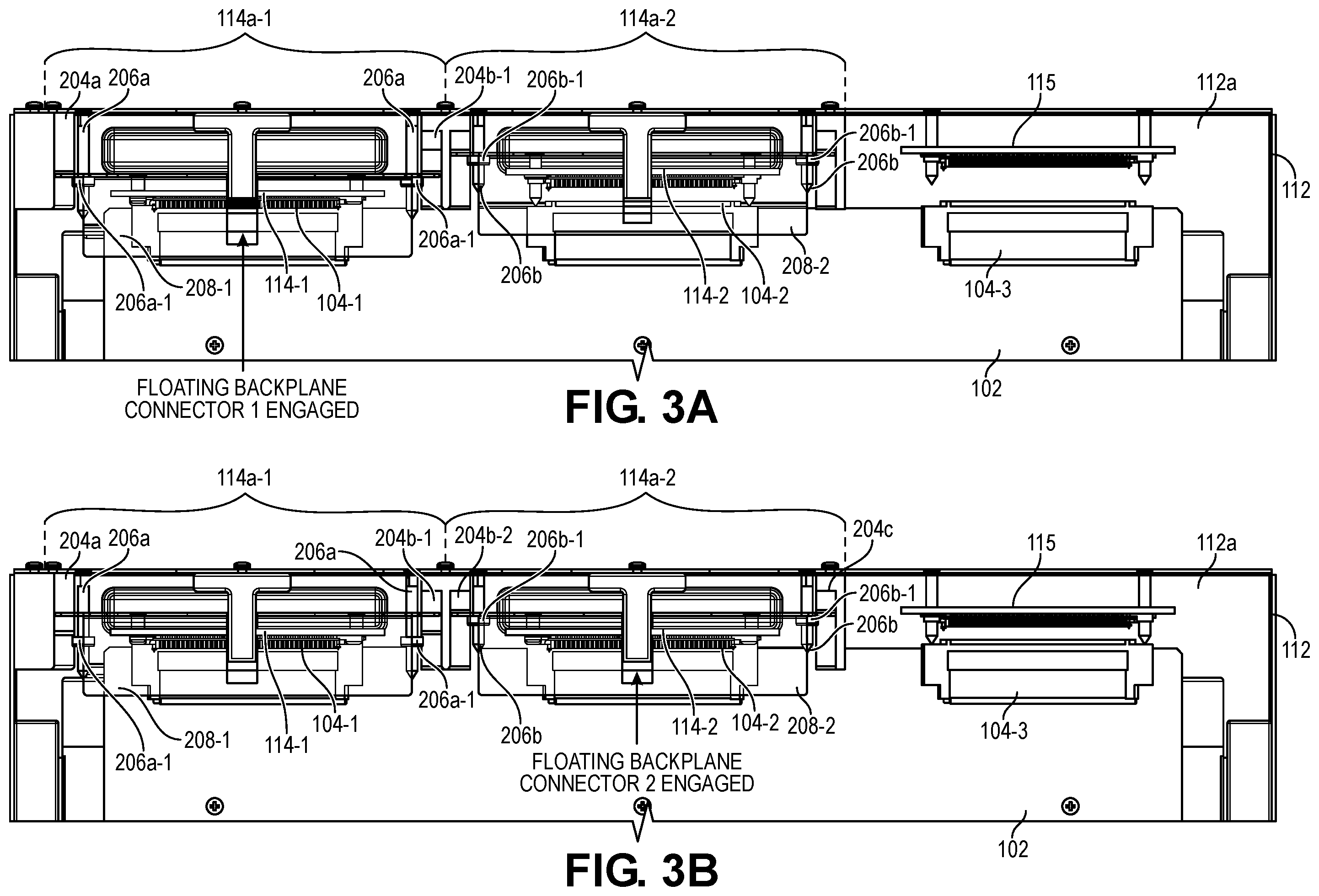 Patent US12568597 Figure 5 – Staged high-density backplane for electronic modules