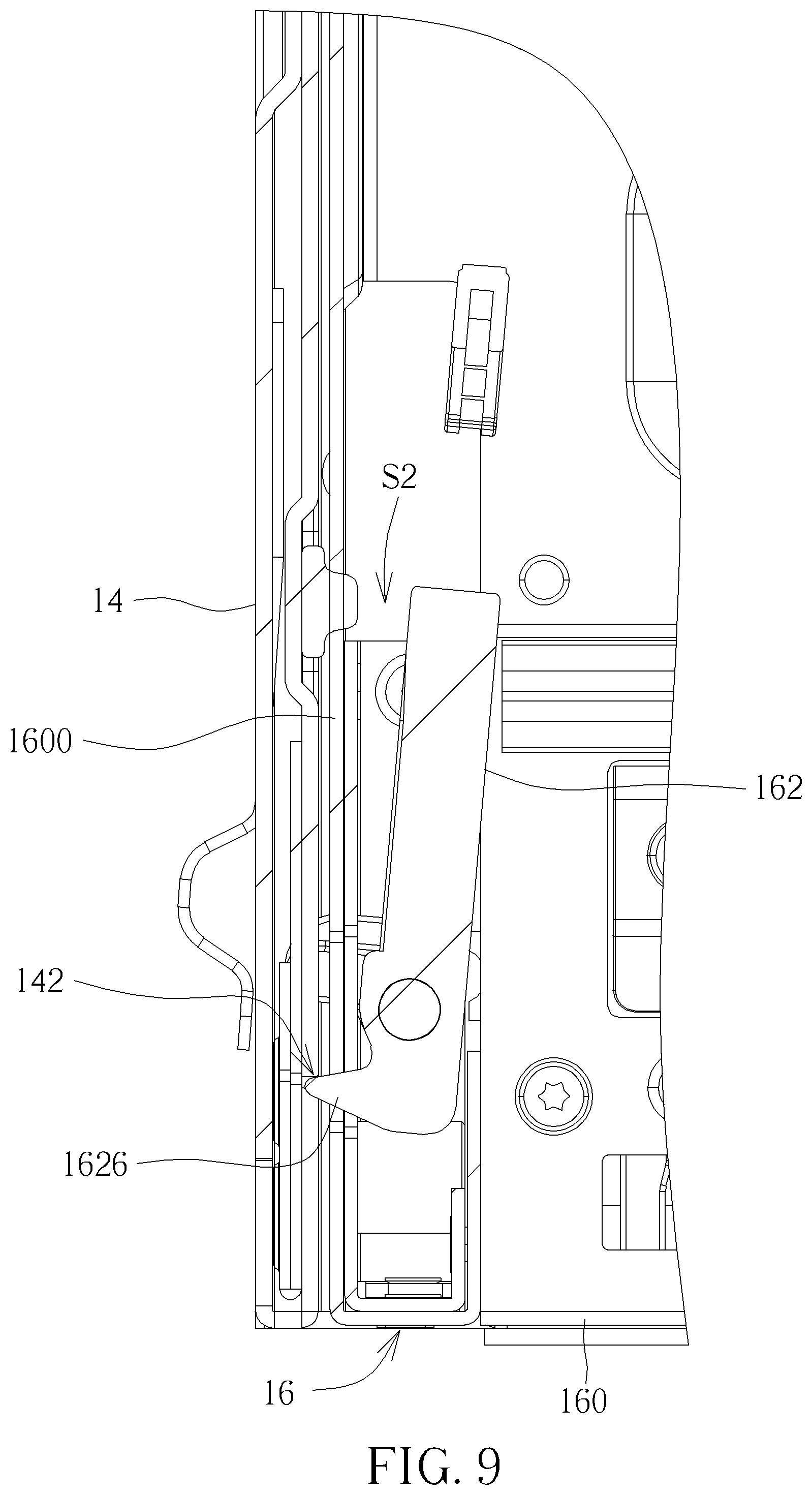 Patent US12568599 Figure 9 – Data processing device, chassis and tray