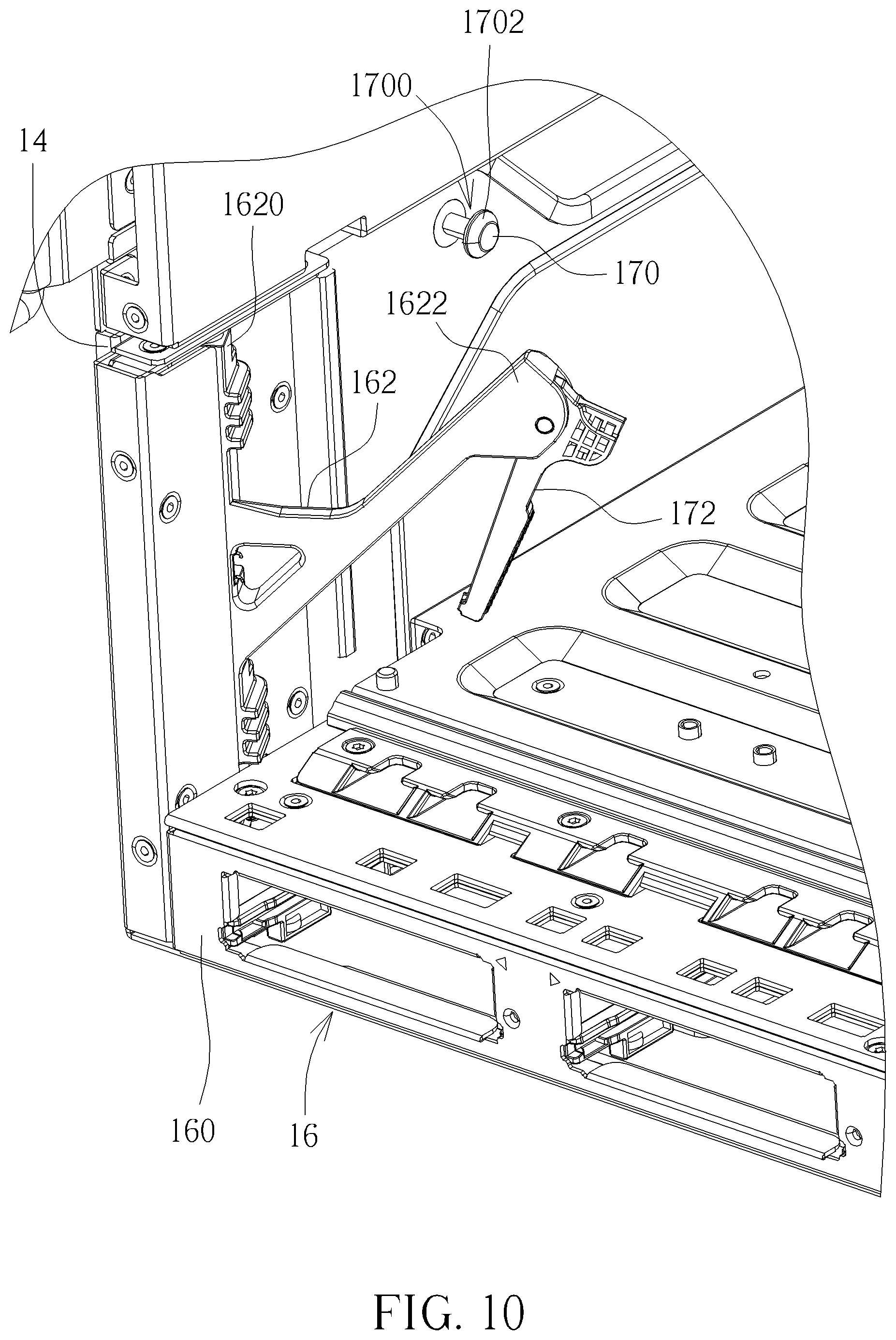 Patent US12568599 Figure 10 – Data processing device, chassis and tray