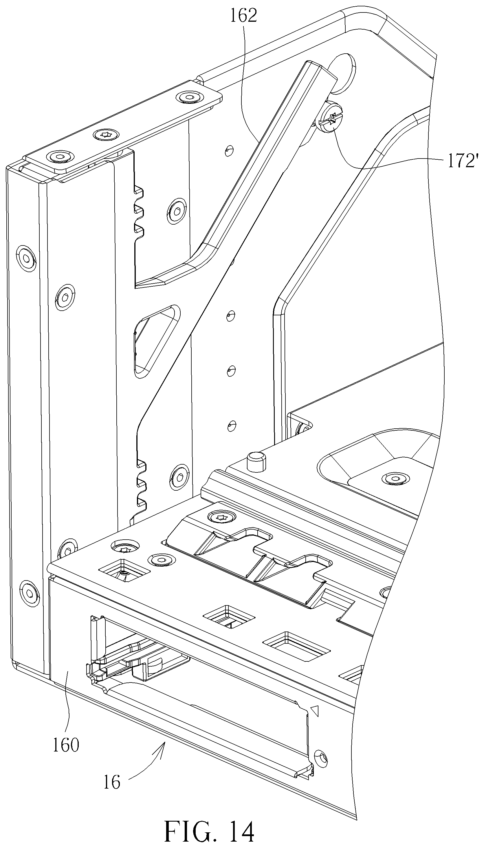 Patent US12568599 Figure 14 – Data processing device, chassis and tray