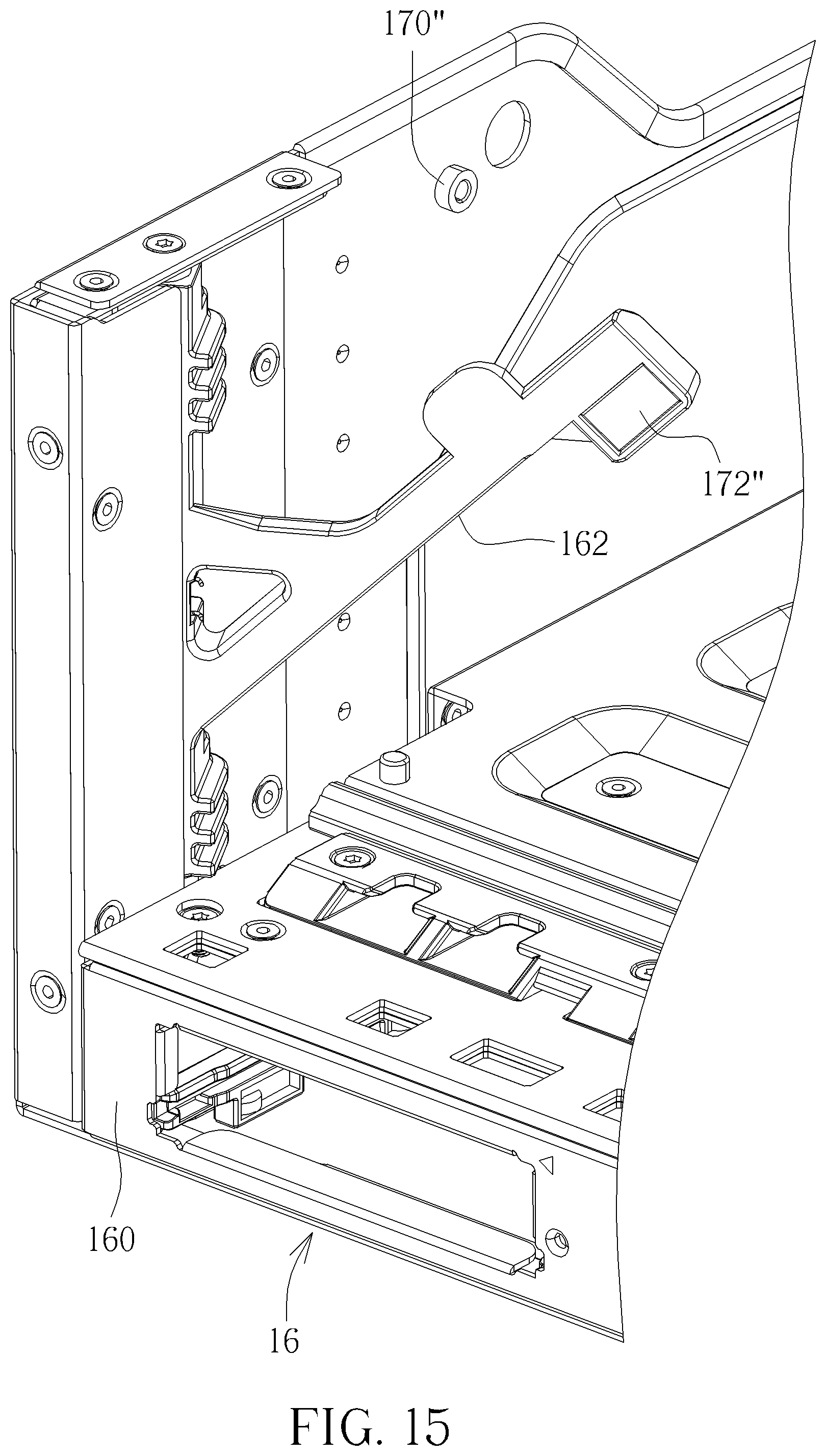 Patent US12568599 Figure 15 – Data processing device, chassis and tray