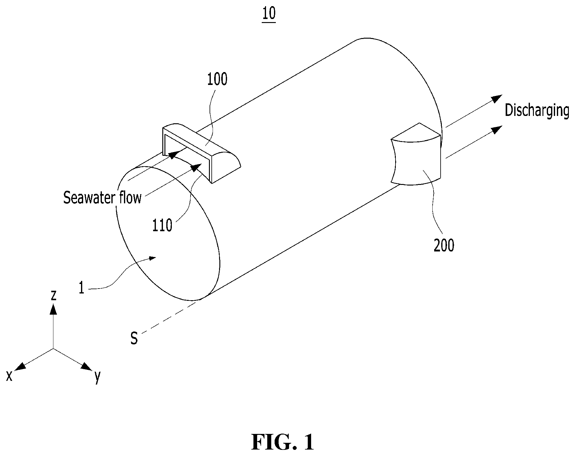 Patent US12568608 Figure 1 – Non-power cooling device for underwater datacenter