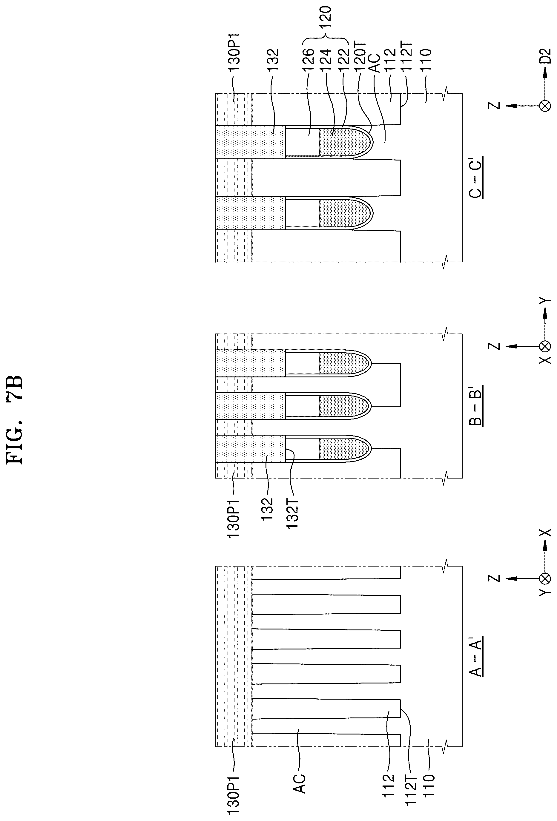 Patent US12568611 Figure 9 – Memory device with cell pads having diagonal sidewalls