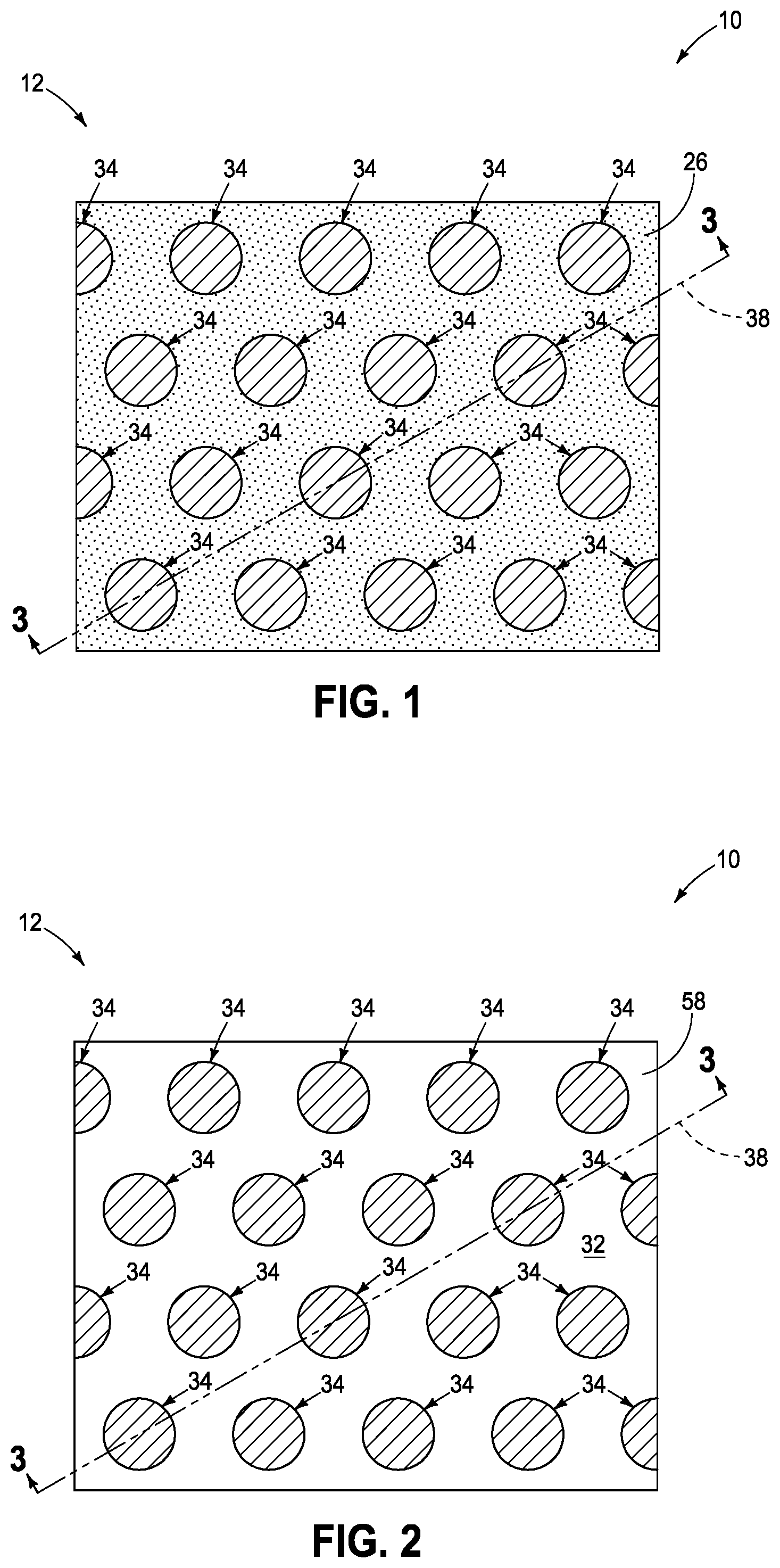 Patent US12568612 Figure 1 – Arrays of capacitors, methods used in forming integrated circuitry, and methods used in forming an array of capacitors